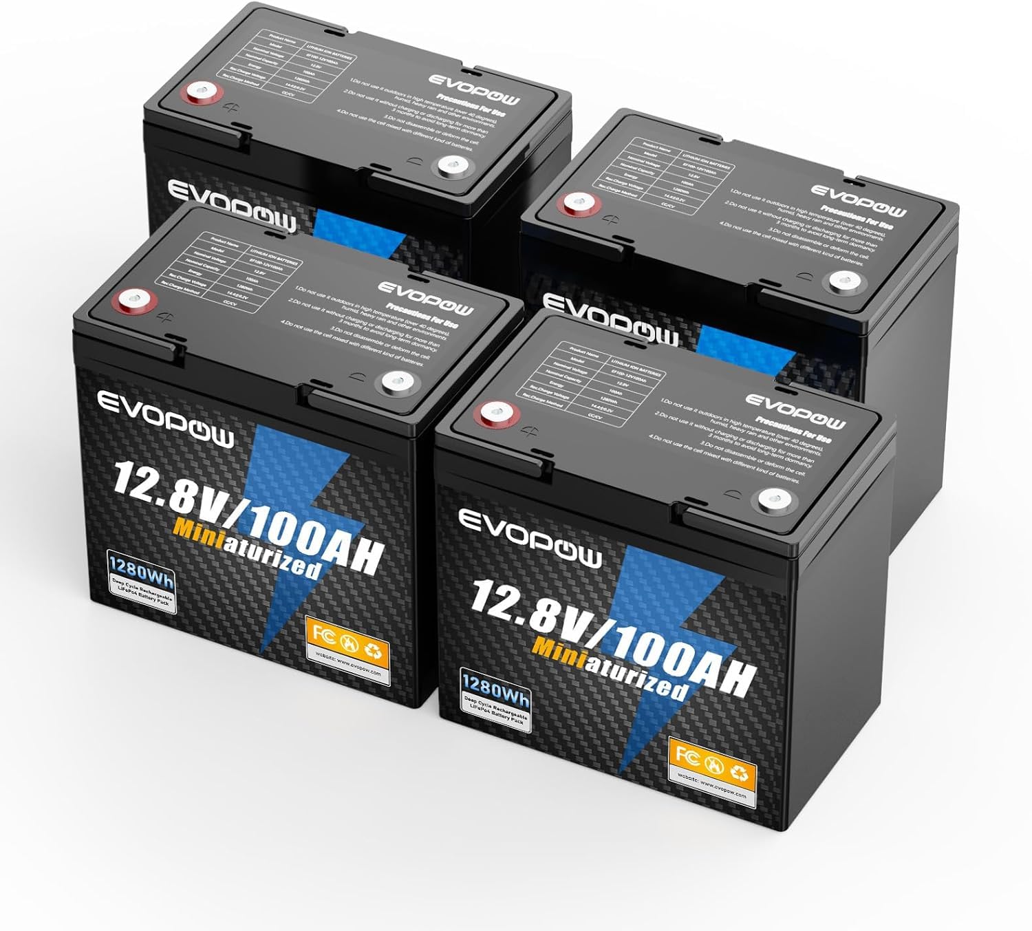 Amazon | Evopow 5120Wh リン酸鉄リチウムイオンバッテリー 1280Wh