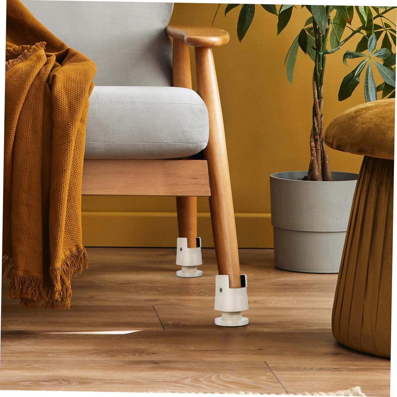 DECHOUS 4pcs Adjustable Bed Risers Height Extenders for Tables Chairs and Sofas Non- Furniture Leg Support Versatile Floor for Home Office Use