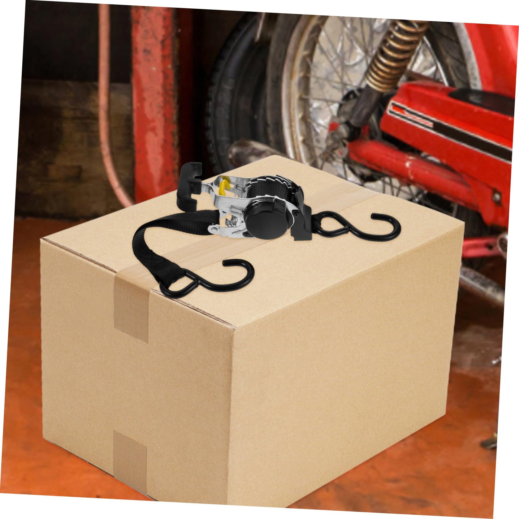 Sangle D'arrimage à Cliquet Automatique 0, 68 Ton en Polyester | Charge, Bagages, Moto, Fixation Fiable, Renforcée, Format Compact pour Usage Quotidien