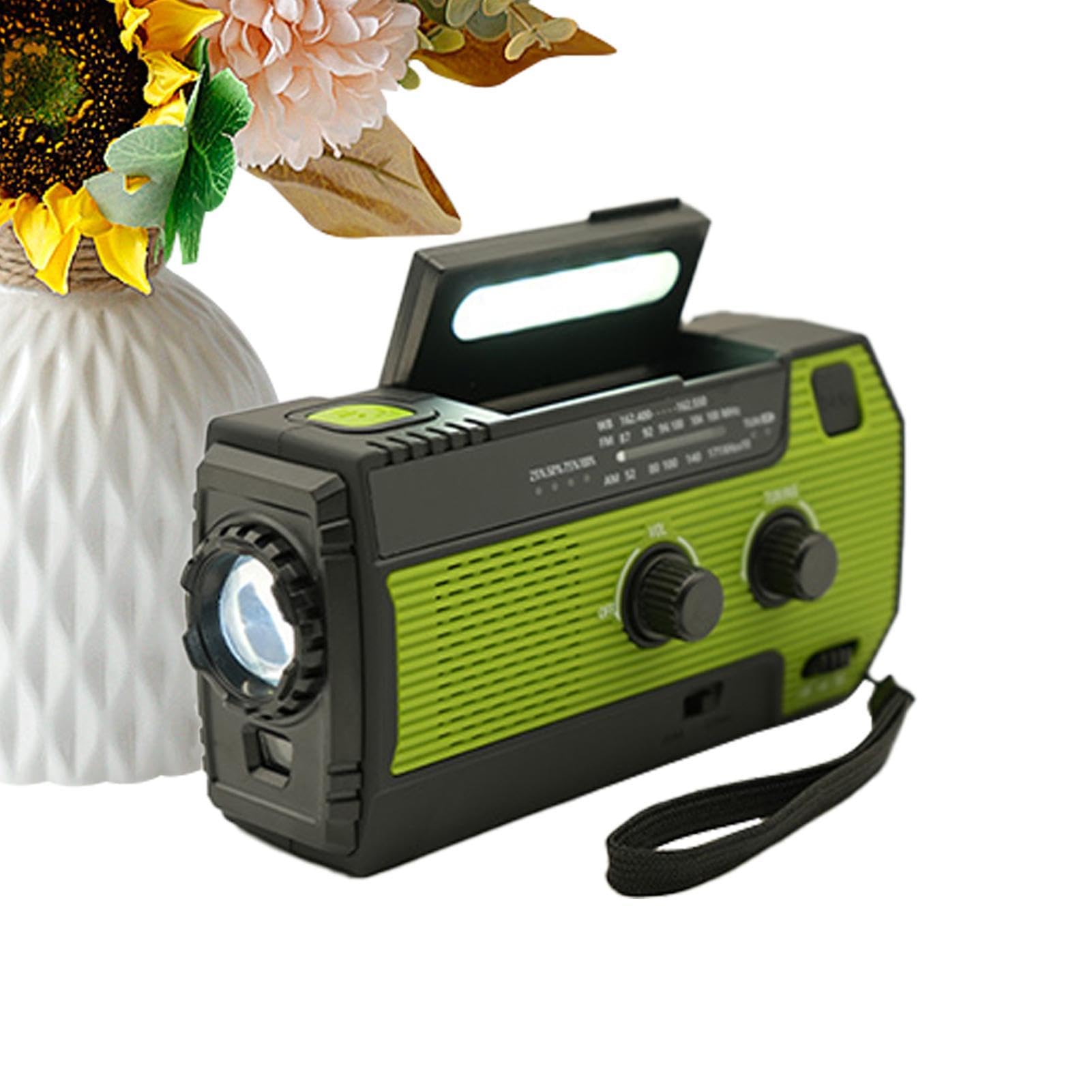Radio portátil Equipo de supervivencia solar y de manivela | Radios AM FM De Bolsillo Para En Exteriores Para Interior, Hogar, Oficina, Camping, Picnic, Senderismo, Caza, Playa Y