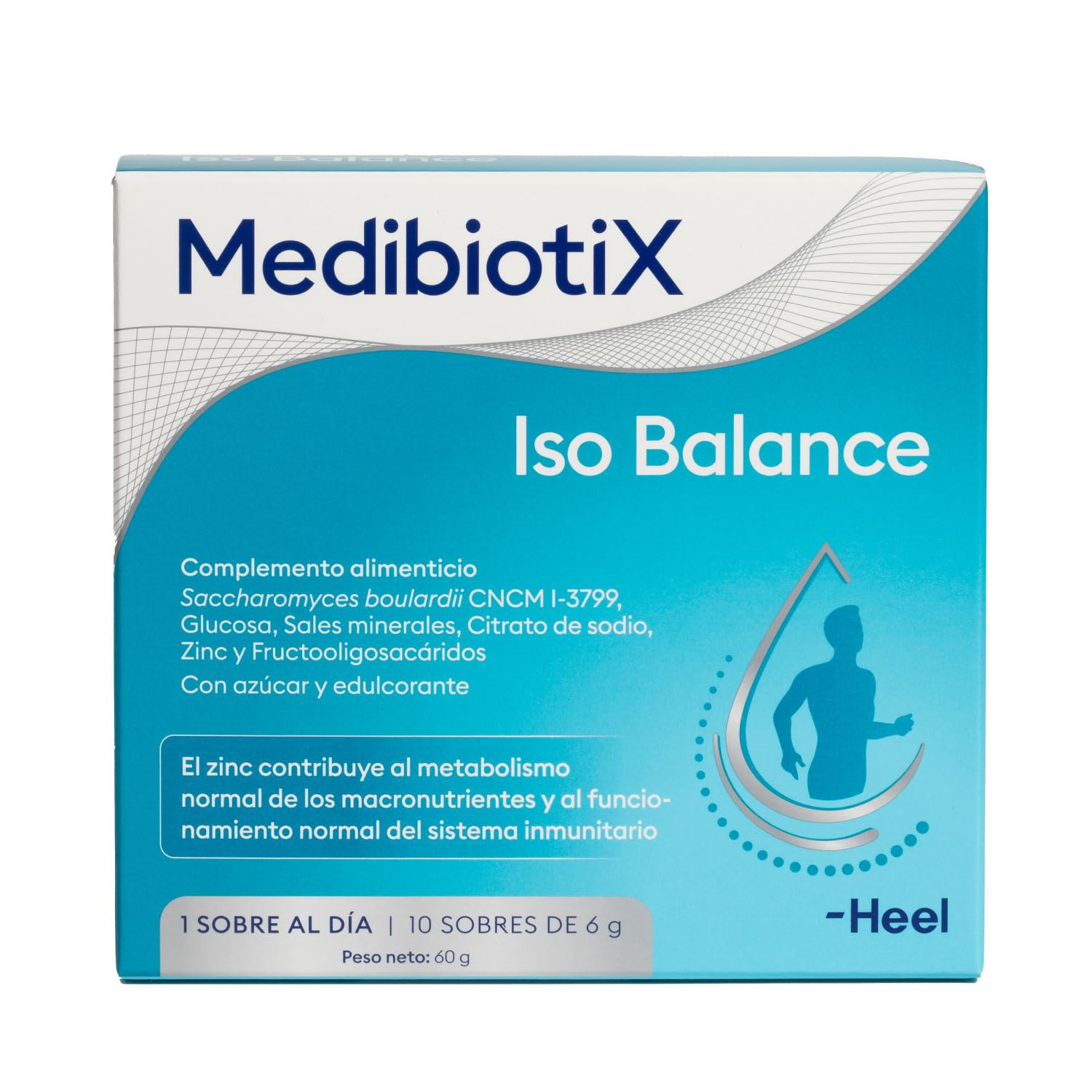 MedibiotiX – Iso Balance, Complemento Alimenticio con Prebióticos, Probióticos y Sales Minerales, Equilibra la Microbiota Intestinal, Con Suero que Evita la Deshidratación en Diarreas – 10 Sticks