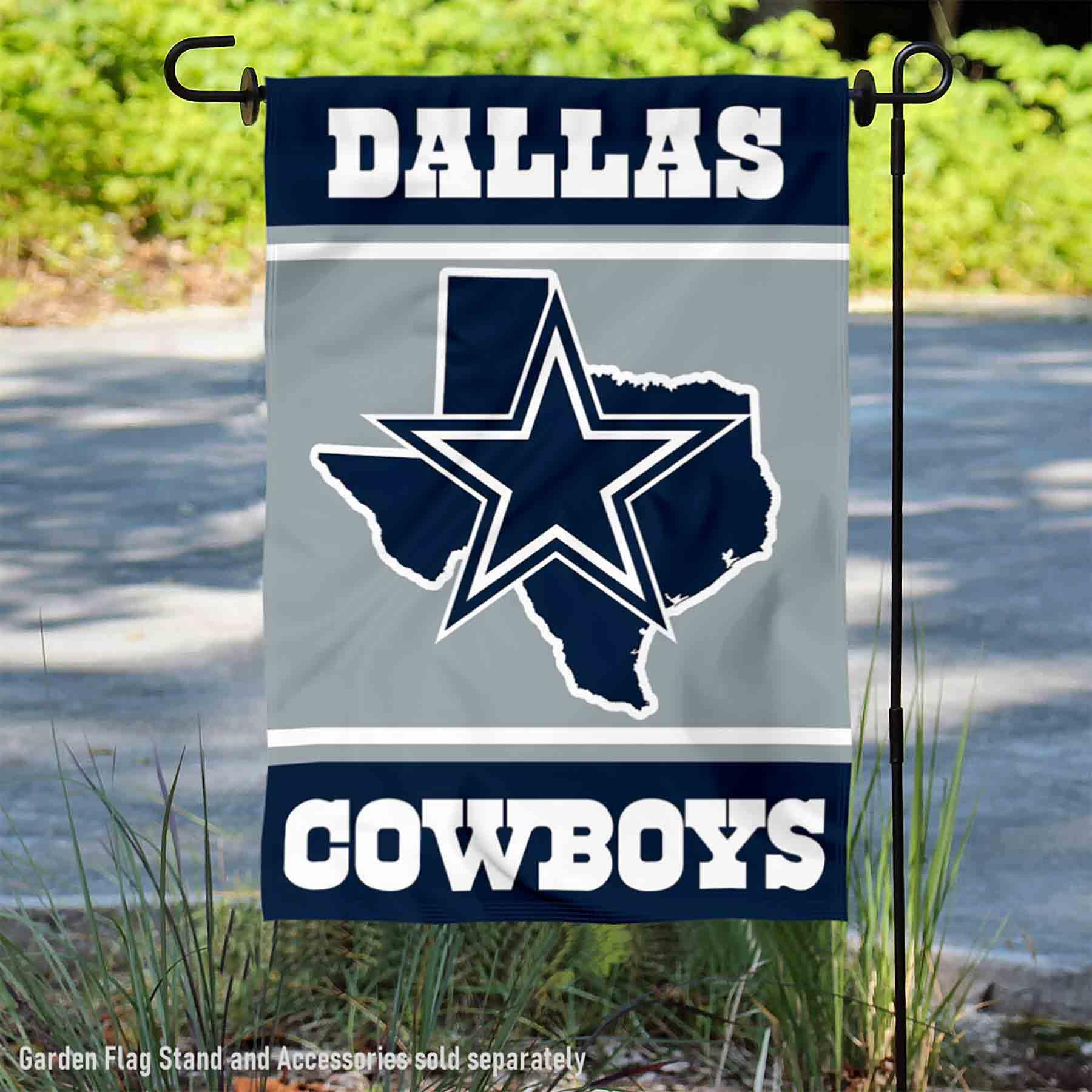 WinCraft Dallas Cowboys TX State Garden Flag Double Sided Banner