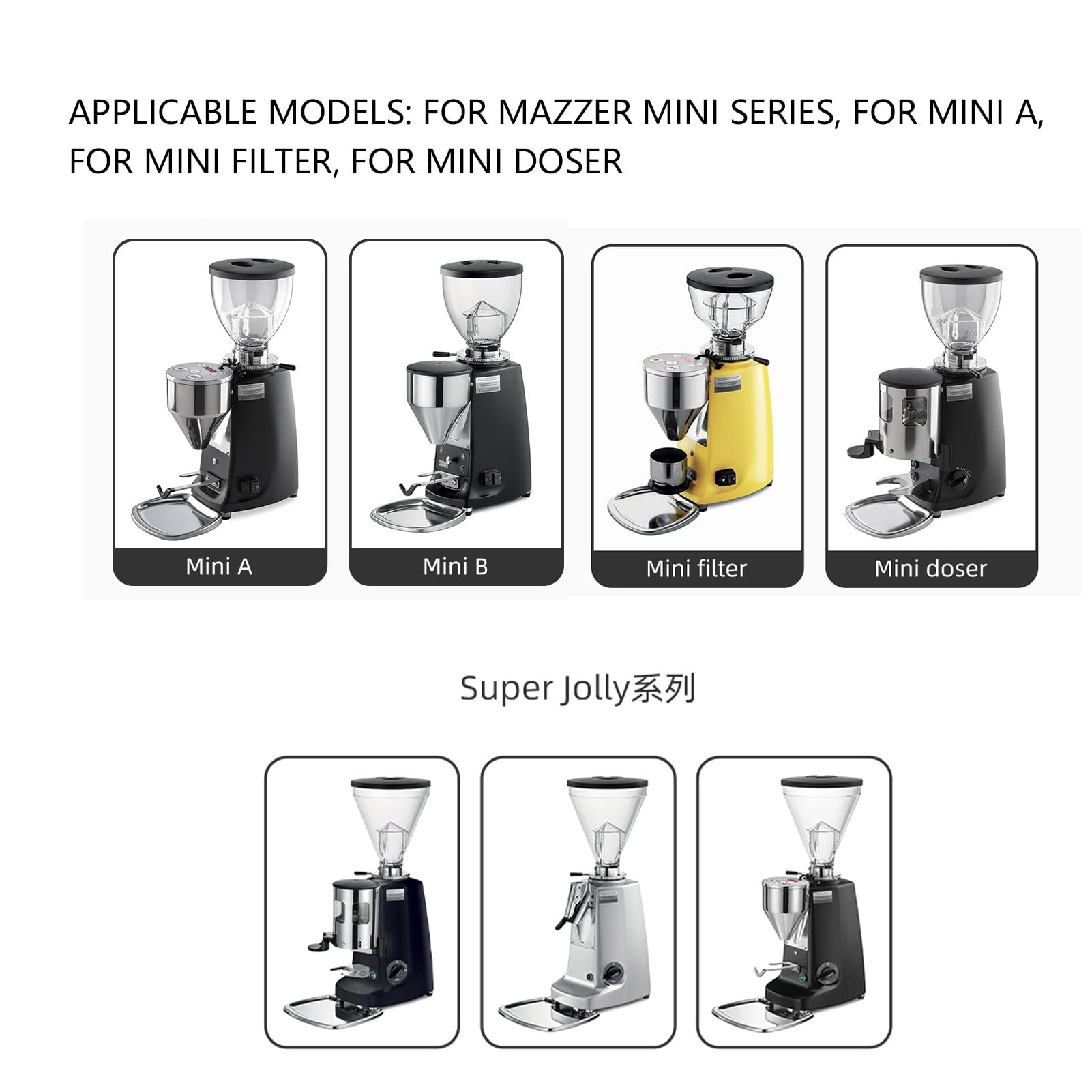 Młynek do kawy dmuchający pojemnik na ziarna wysokiej jakości podkładka silikonowa ze stopu aluminium narzędzie do czyszczenia akcesoria do młynka MAZZER Mini Series 260g 9,2 uncji