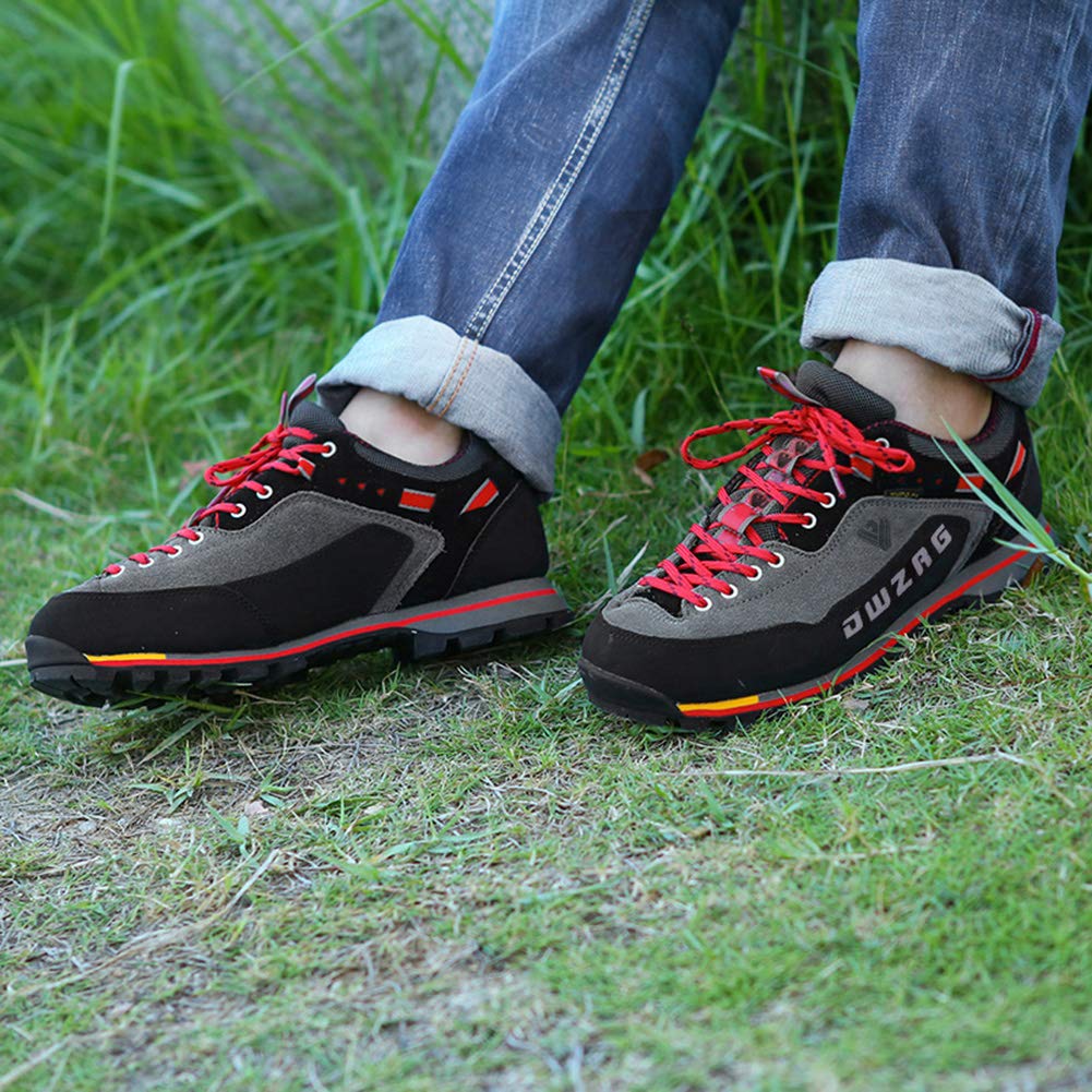 Scarpe da Trekking Uomo Respirabile Sportive Escursionismo Scarpe da Montagna Sneakers Passeggiata Rosso 43 EU