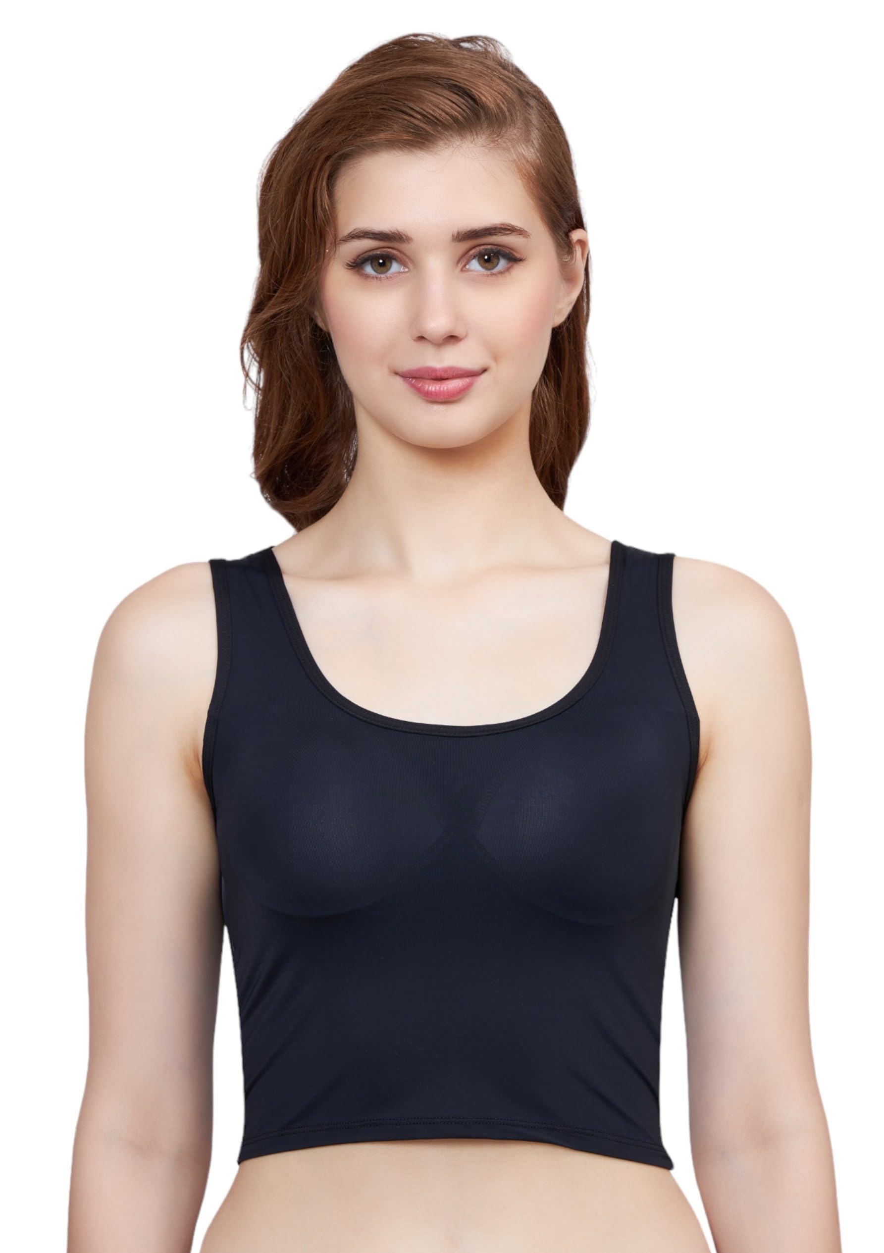 Women's Padded Slip Relaxed Fit Camisole Workout Crop Top-image-35