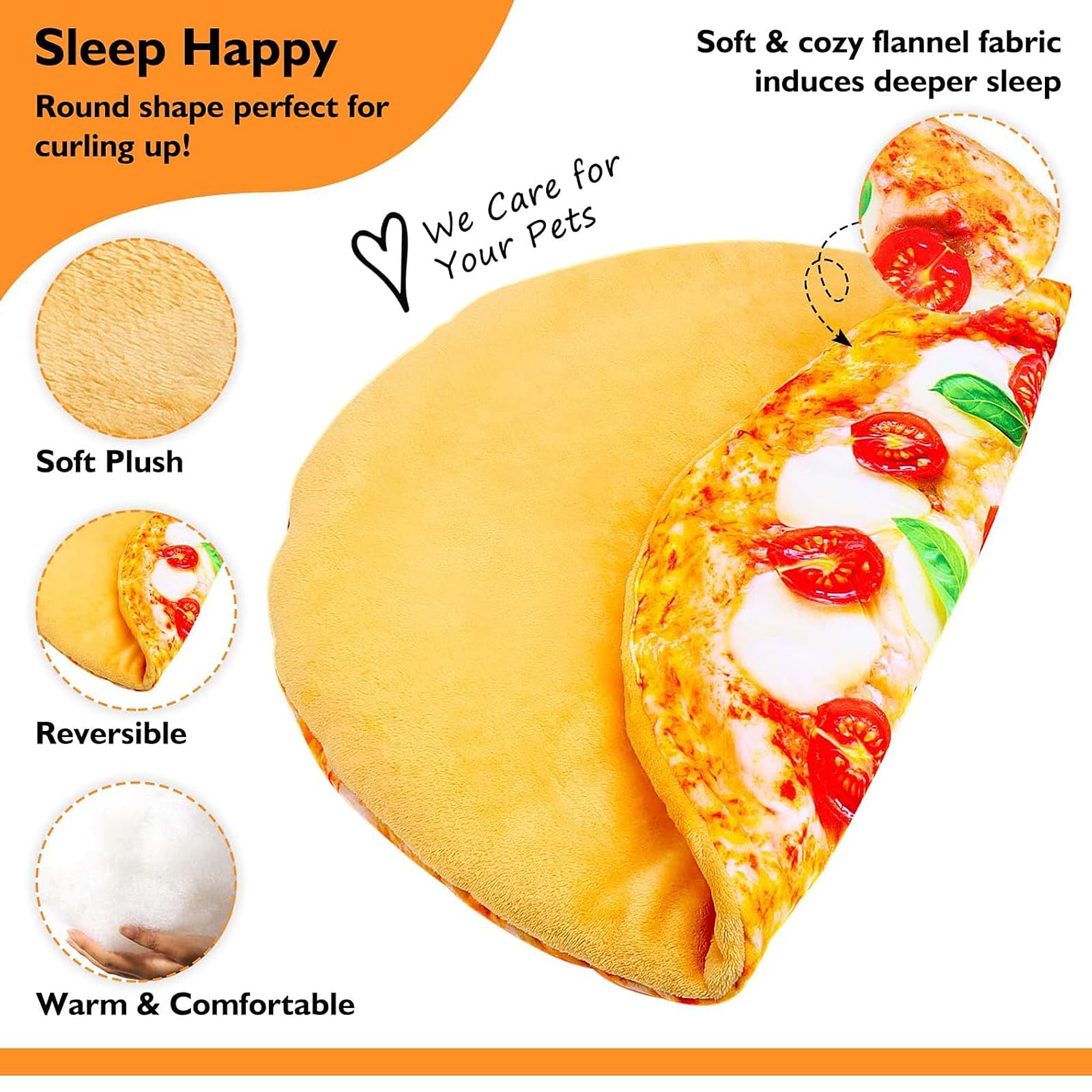 بساط مخملي للحيوانات الأليفة من دي اتش بي تيك، مقاس 40 × 40 سم بتصميم جديد لطيف ومريح للقطط والكلاب، بساط نوم ناعم وسميك ودافئ للشتاء، سرير نوم دائري للقطط والجراء والحيوانات الأليفة الصغيرة