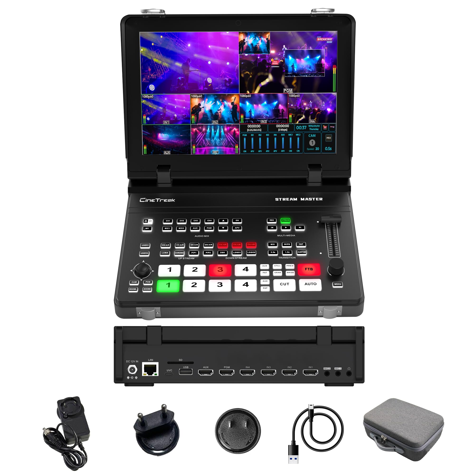 Amazon.com: CINETREAK Stream Master 4 HDMI Video Switcher, 10