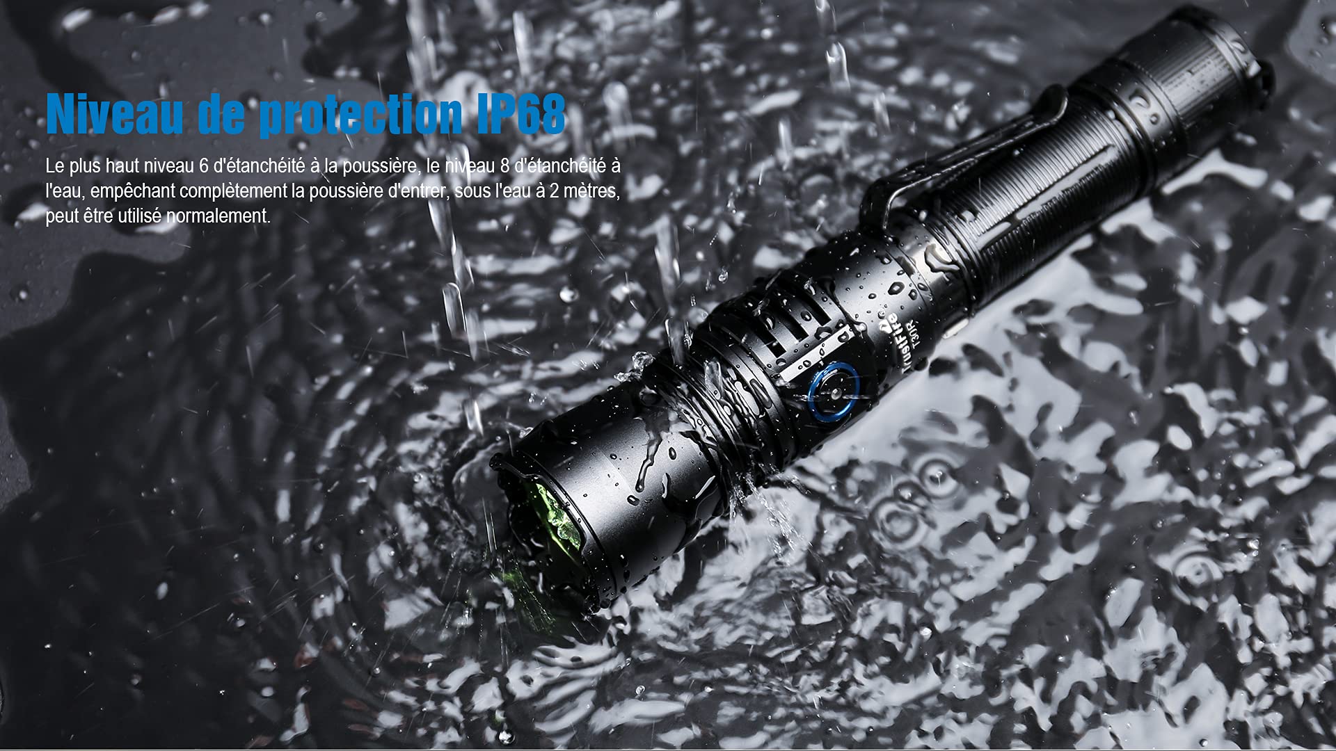 TrustFire Lampe De Poche T30R LEP, 460 Lumens, Portée De 1100 Mètres