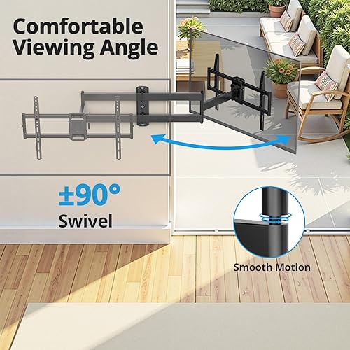 Miniatura 4 de USX STAR Soporte de pared para TV de 32 pulgadas de largo para la mayoría de pantallas de 37 a 84 pulgadas, soporte de pared para TV de esquina de