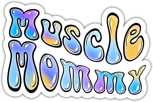 Milleyz Muscle Mommy - Calcomanías de fitness, calcomanías de entrenamiento, calcomanías de gimnasio, calcomanías de mamá, calcomanías de vinilo