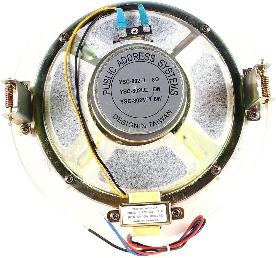 White Wall Ceiling Audio Loudspeaker Speaker 6.8" 8W 70V/100V (id: 715 6c8 a00 110 aaf