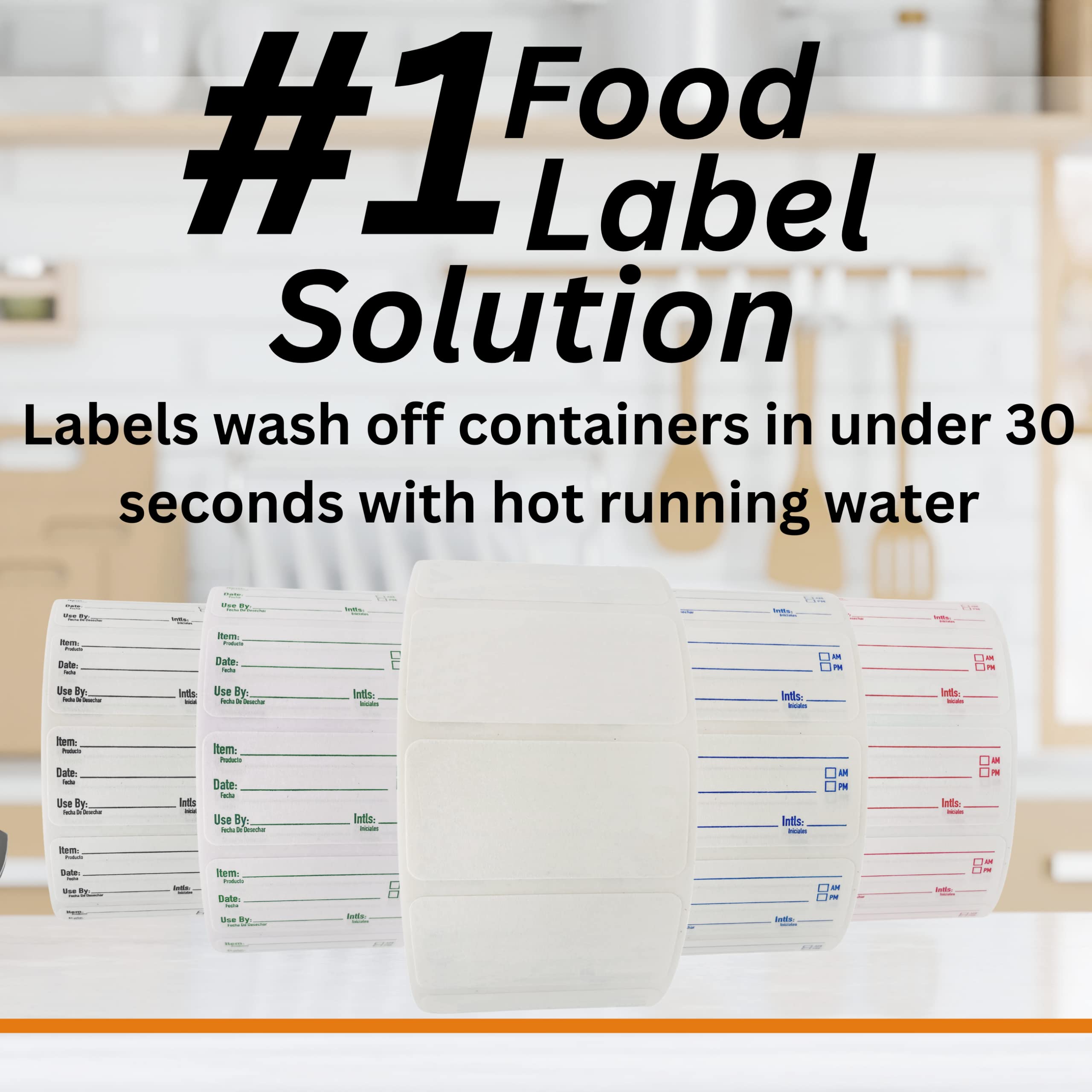 2x1 lösbare Lebensmitteletiketten, 1000 Etikettenaufkleber, Flaschenetiketten für Aufbewahrungsbehälter, Aufkleberetiketten für Lebensmittelbehälter, (1000, Schwarz)