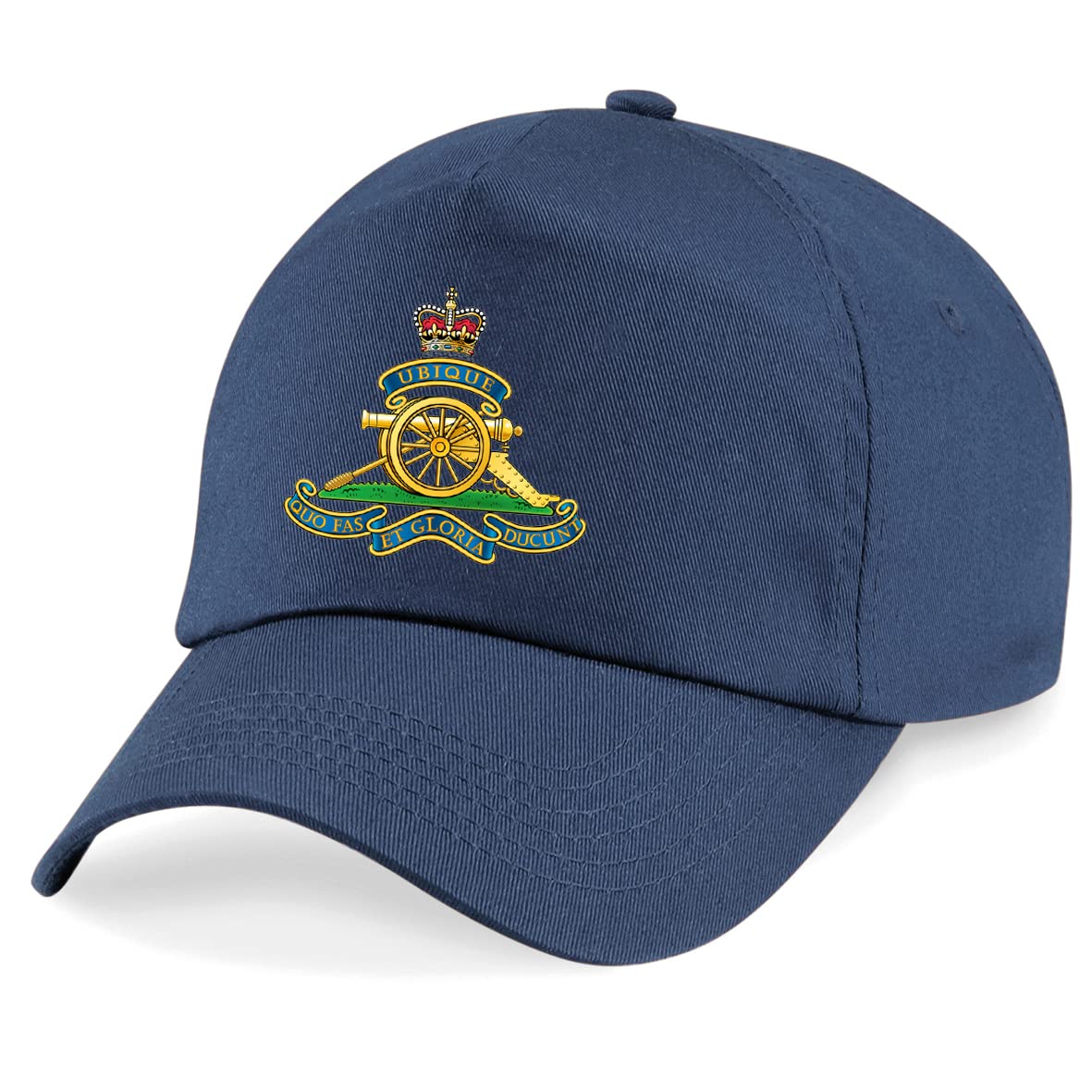Psave Navy Royal Artillery Insignia Embroidered Baseball Cap British Army Military Embroidery (Navy)