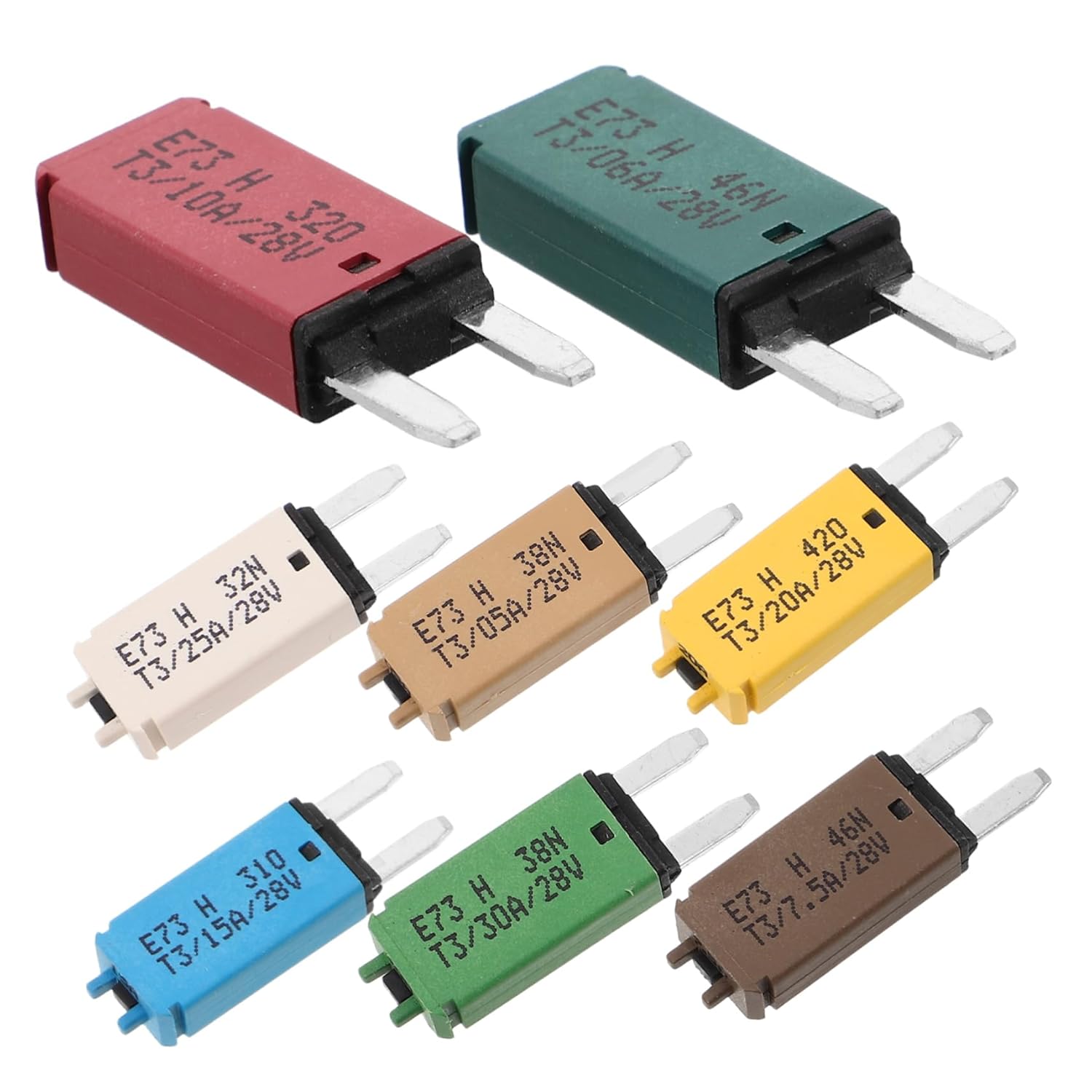 8pcs Reset Fuse Kit Low Profile Self- Fuses for Rv Automotive Use for Car Truck Boat to Assortment