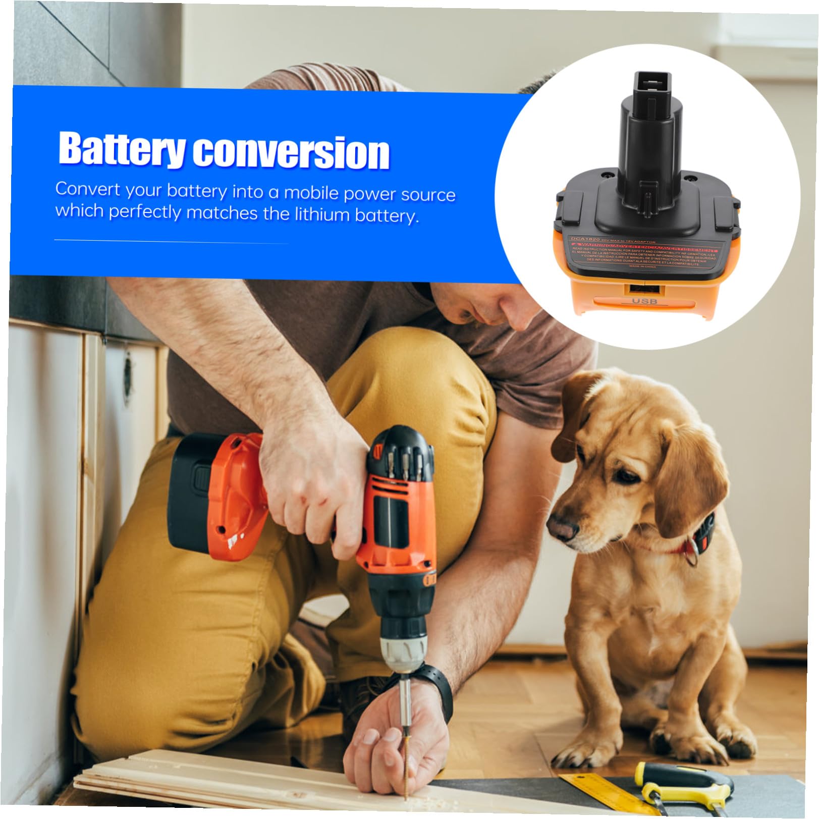 NUOBESTY 4 Set Adattatori Per Batteria Caricabatterie Per Auto Adattatore Per Caricabatterie Adattatori Alimentazione Doppia Batteria Ricambio Portatile Abs