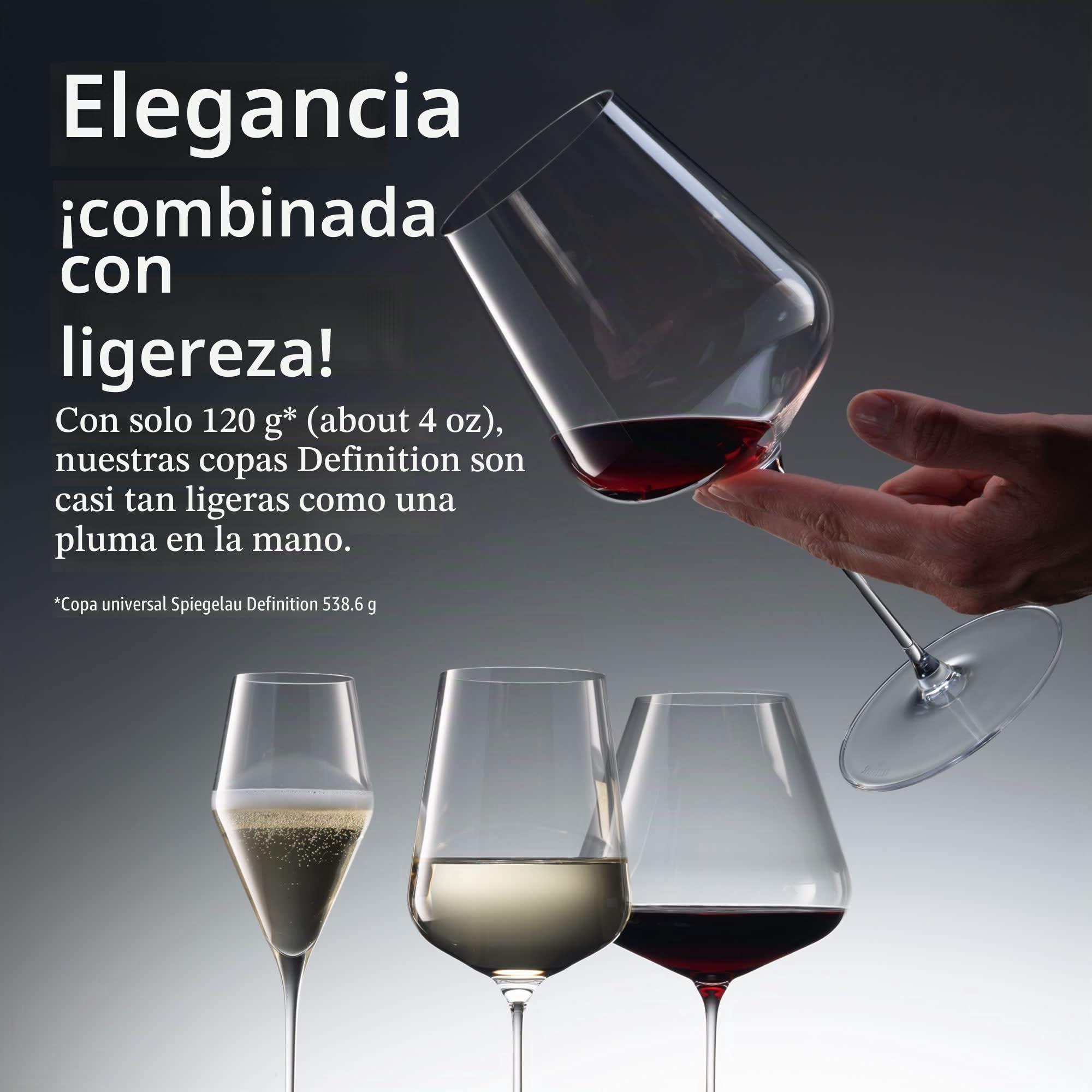 Spiegelau & Nachtmann Definition - Juego de 6 copas universales de cristal