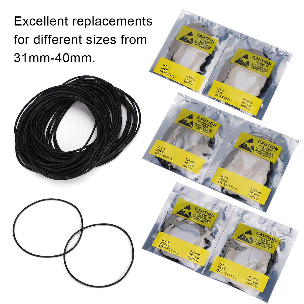 Ogólny 31 mm-40 mm zegarek o-ring uszczelka obserwująca gumowe części zamienne z uszczelnieniem (0,7 mm + 0,8 mm + 0,9 mm)