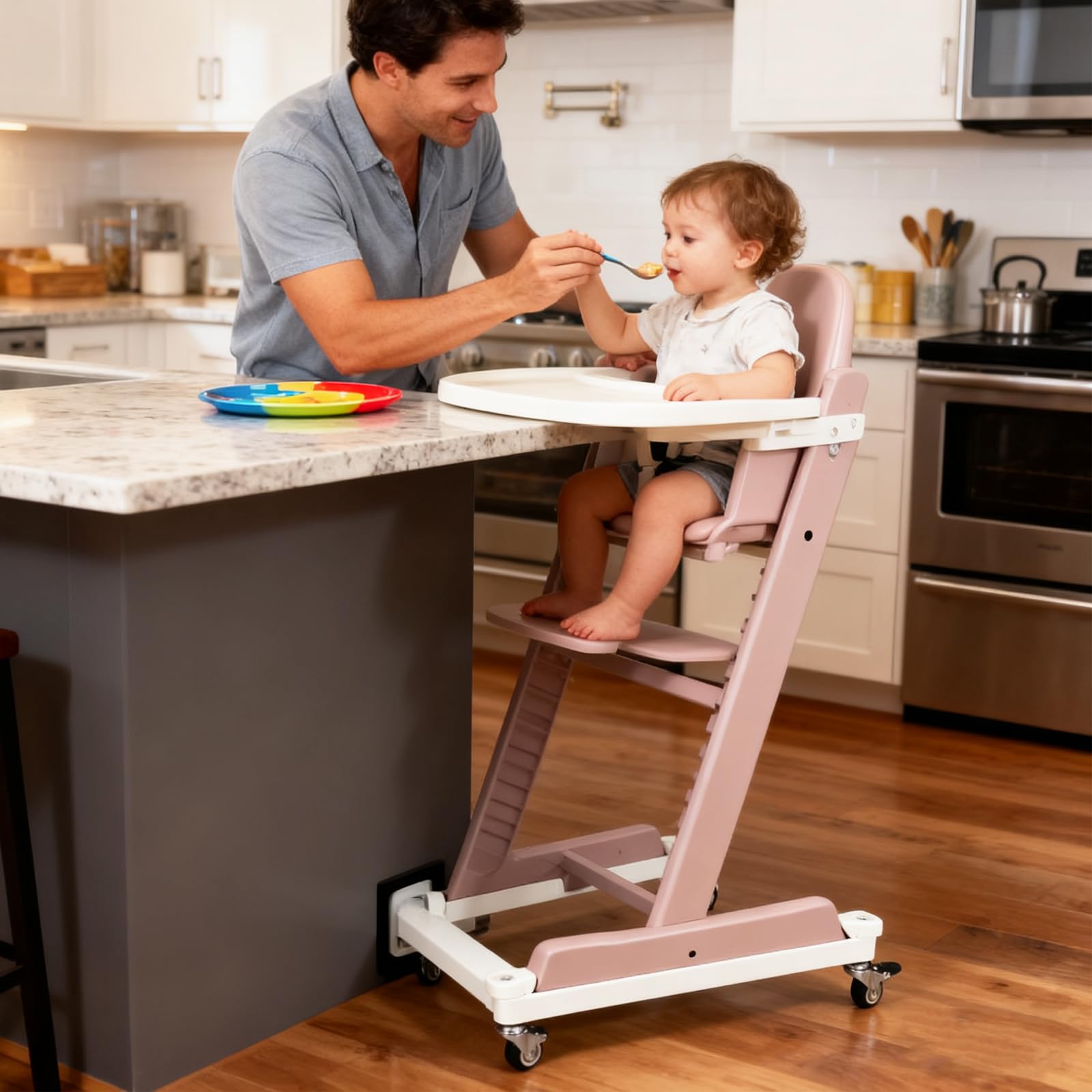 Ruote Compatibili Con Seggiolone, Rotelle Ruote Adatte Al Seggiolone Per Stokke Tripp Trapp Con Blocchi Di Sicurezza Rotelle Per Pavimenti Duri Lisce E Silenziose Per Ogni Pavimento
