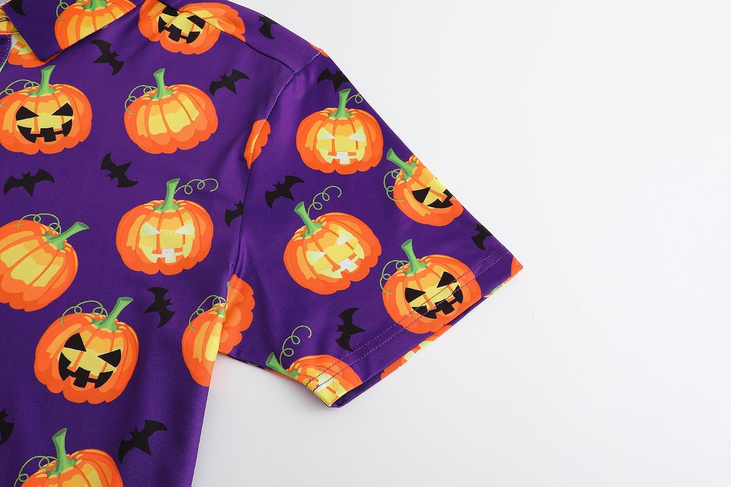 Halloween Shirts for Men Short Sleeve Pumpkin Shirt Mens Halloween Shirts Mens Halloween Golf Polo Shirts