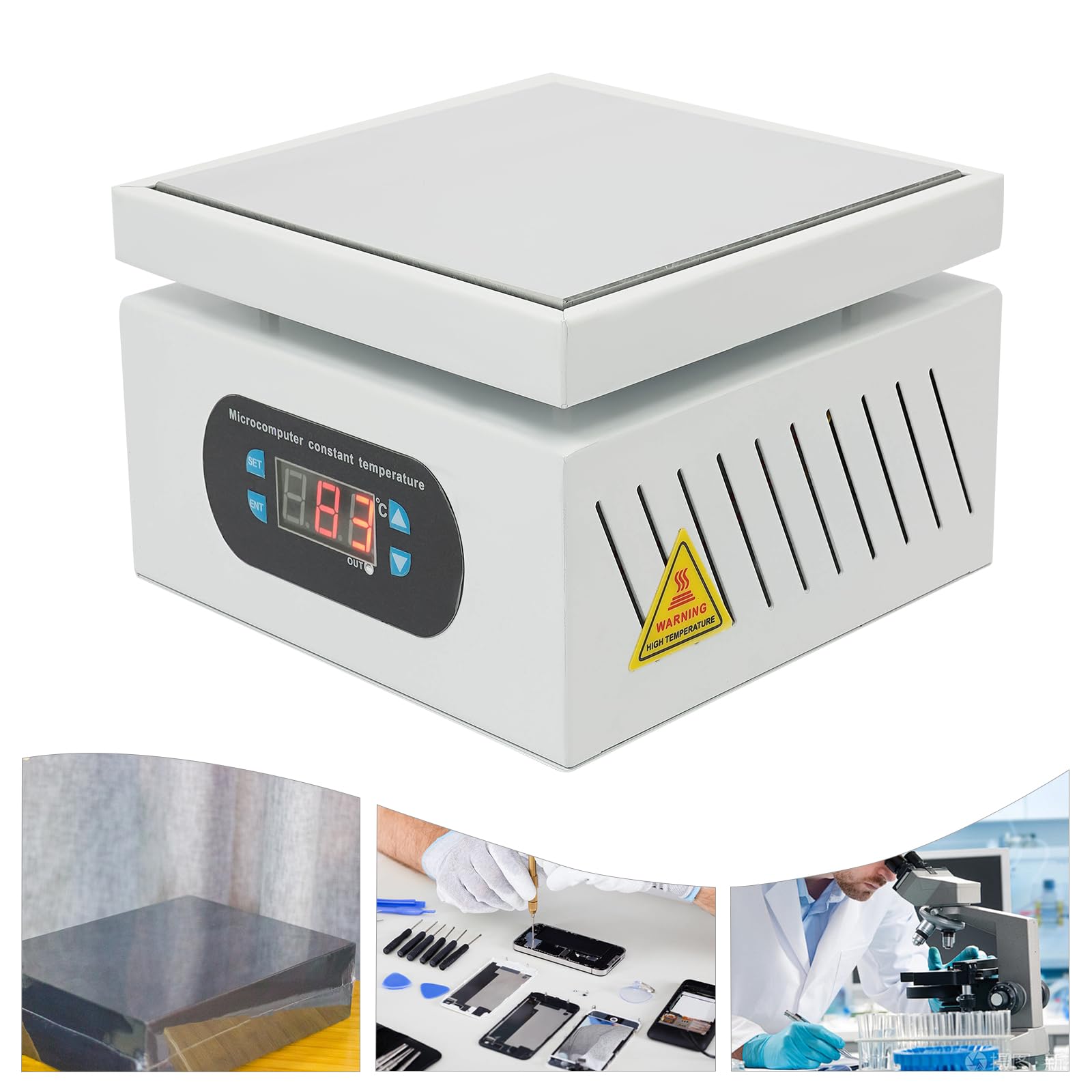 500 W, stazione di preriscaldamento per microcomputer, piastra di riscaldamento elettrica, piastra di riscaldamento SMD, piastra di laboratorio, riscaldamento preriscaldamento, stazione di