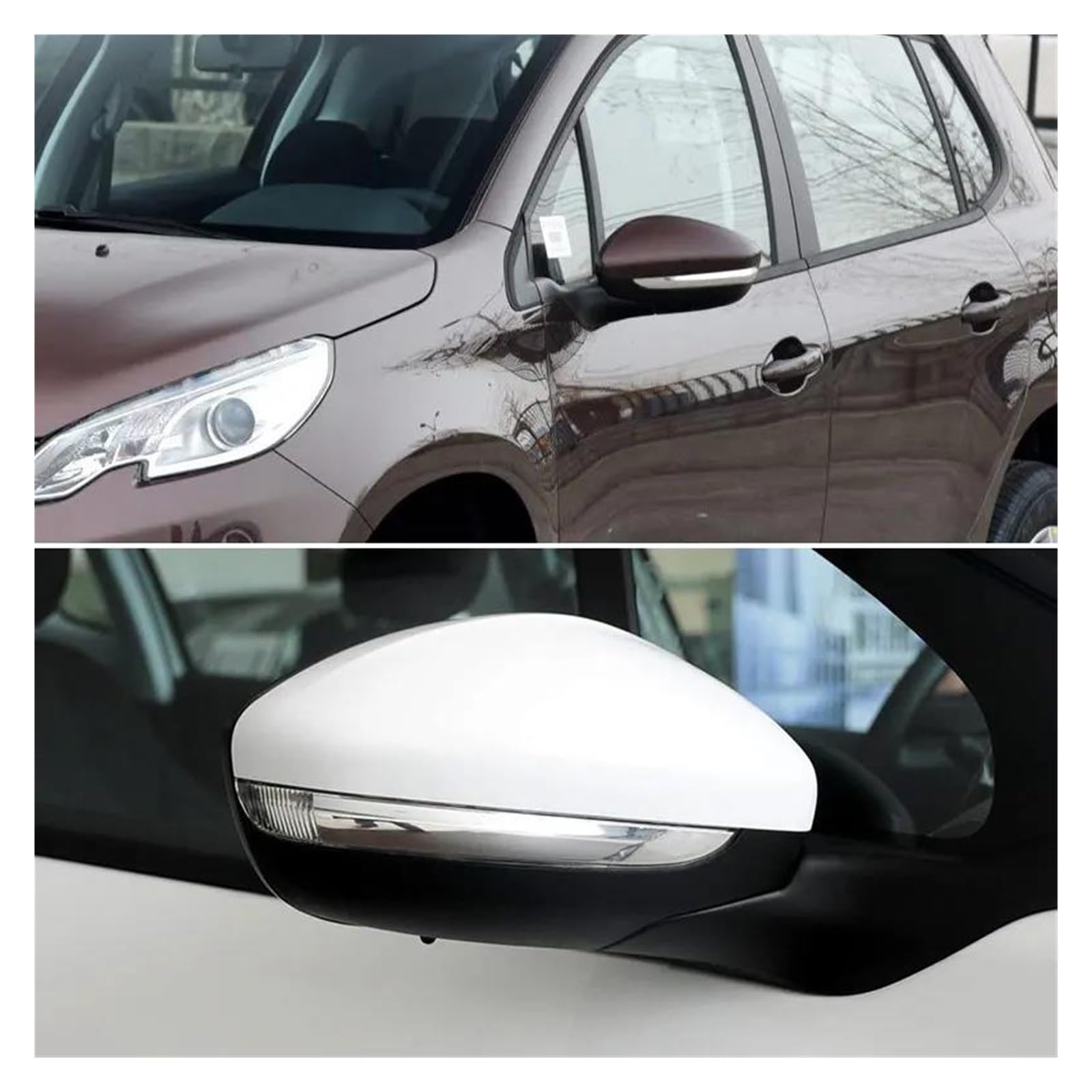 Generico Indicatori Direzione A Led Per Citroen C3 C4 Per Cactus 1607512680 Specchietto Retrovisore Sinistro Destro Per Auto Indicatore Direzione Flash Led(Giusto)