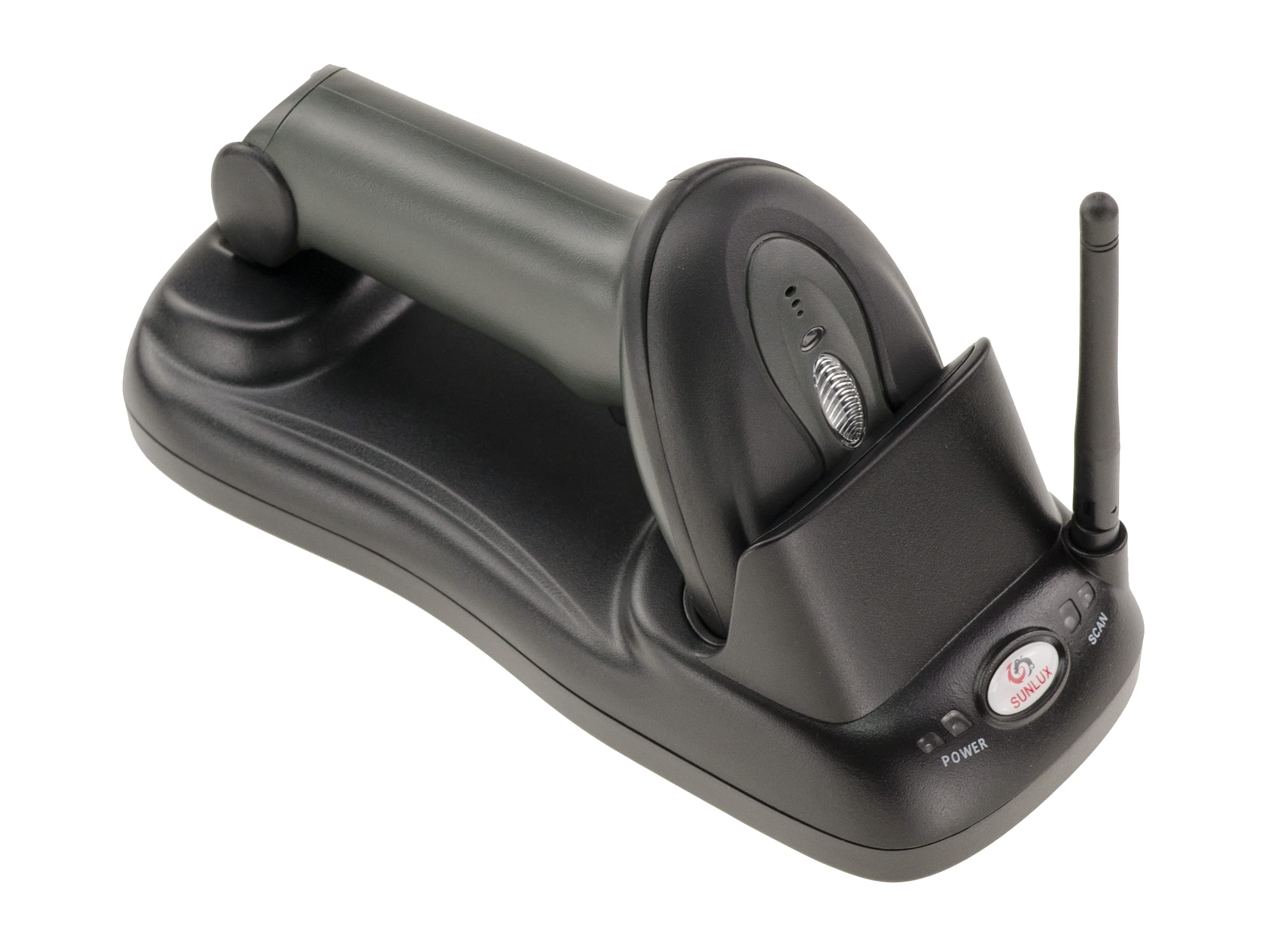 KALEA-INFORMATIQUE Douchette Laser sans Fil Lecteur de Code Barre, programmable 32 Bits, PORTEE 300M, Batterie Rechargeable. Connexion par Port USB