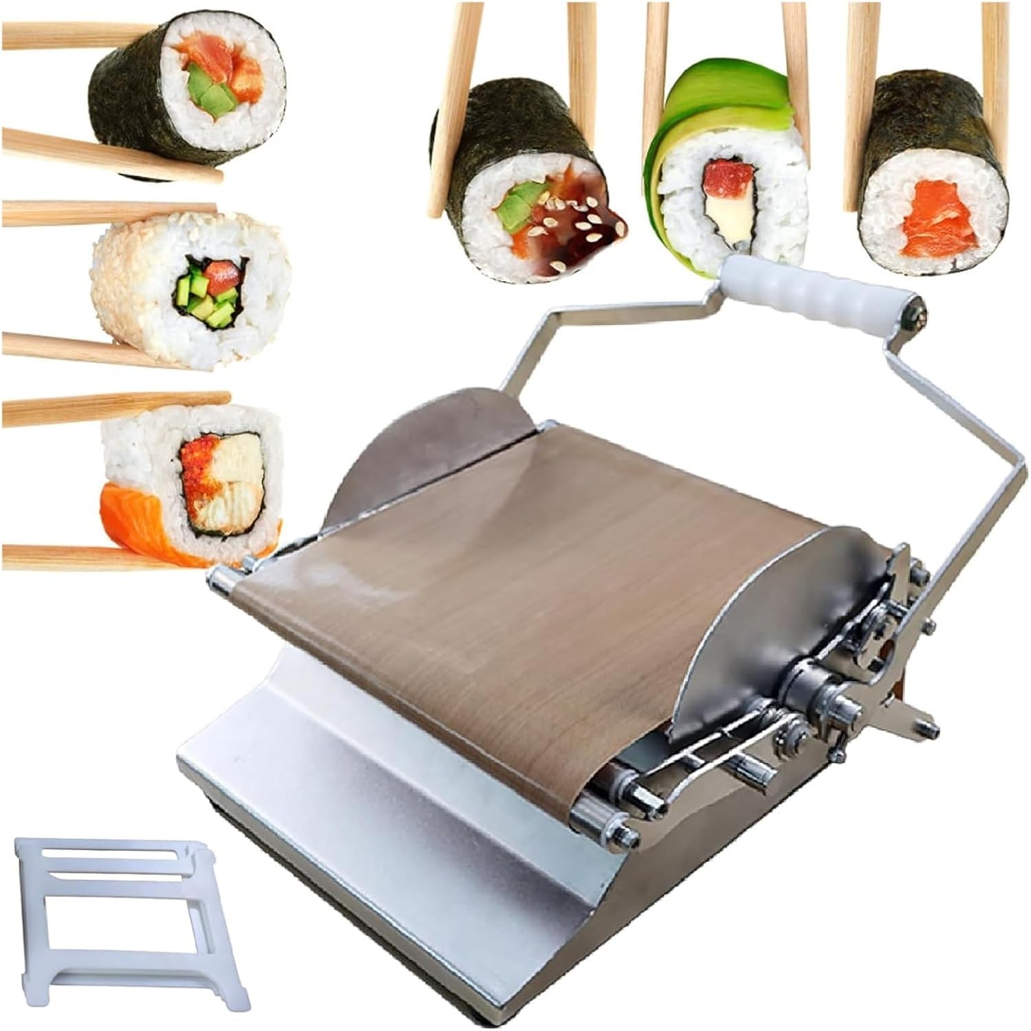 Sushi Making Kit - Easy Sushi Roller Set for Perfect Homemade Sushi, Sushi Maker with 304 Stainless Steel Template