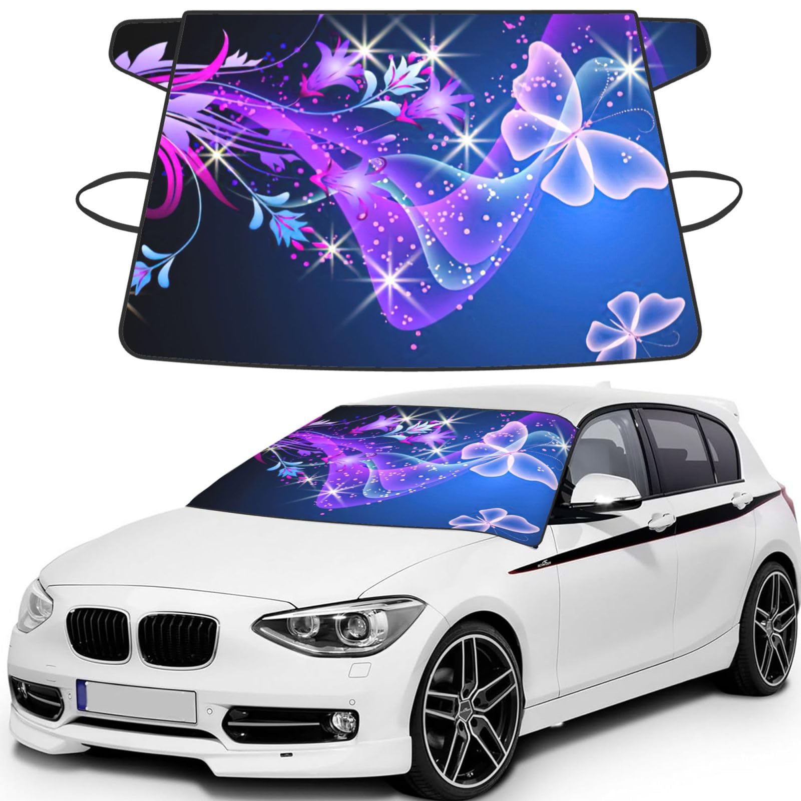 Protector de parabrisas con mariposas de 175x108 cm e impermeable 6