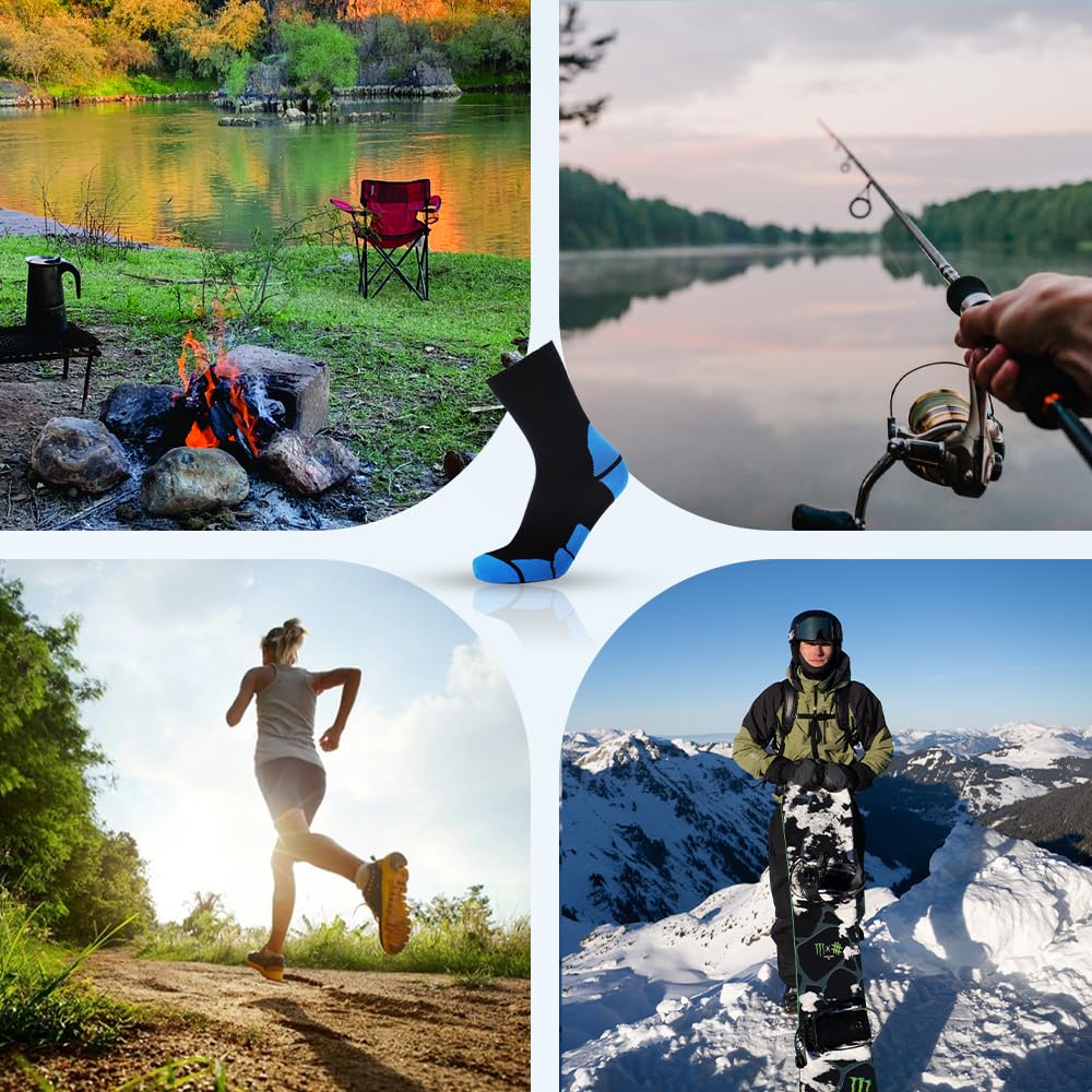 RANDY SUN Wodoodporne Oddychające Skarpety,[certyfikat SGS],Unisex Novum Rowerowe Skarpety,Trekking Hiking Wading Trail Socks 1 Para