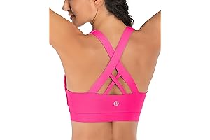 Criss-Cross Back Strappy Sports Bra for Women