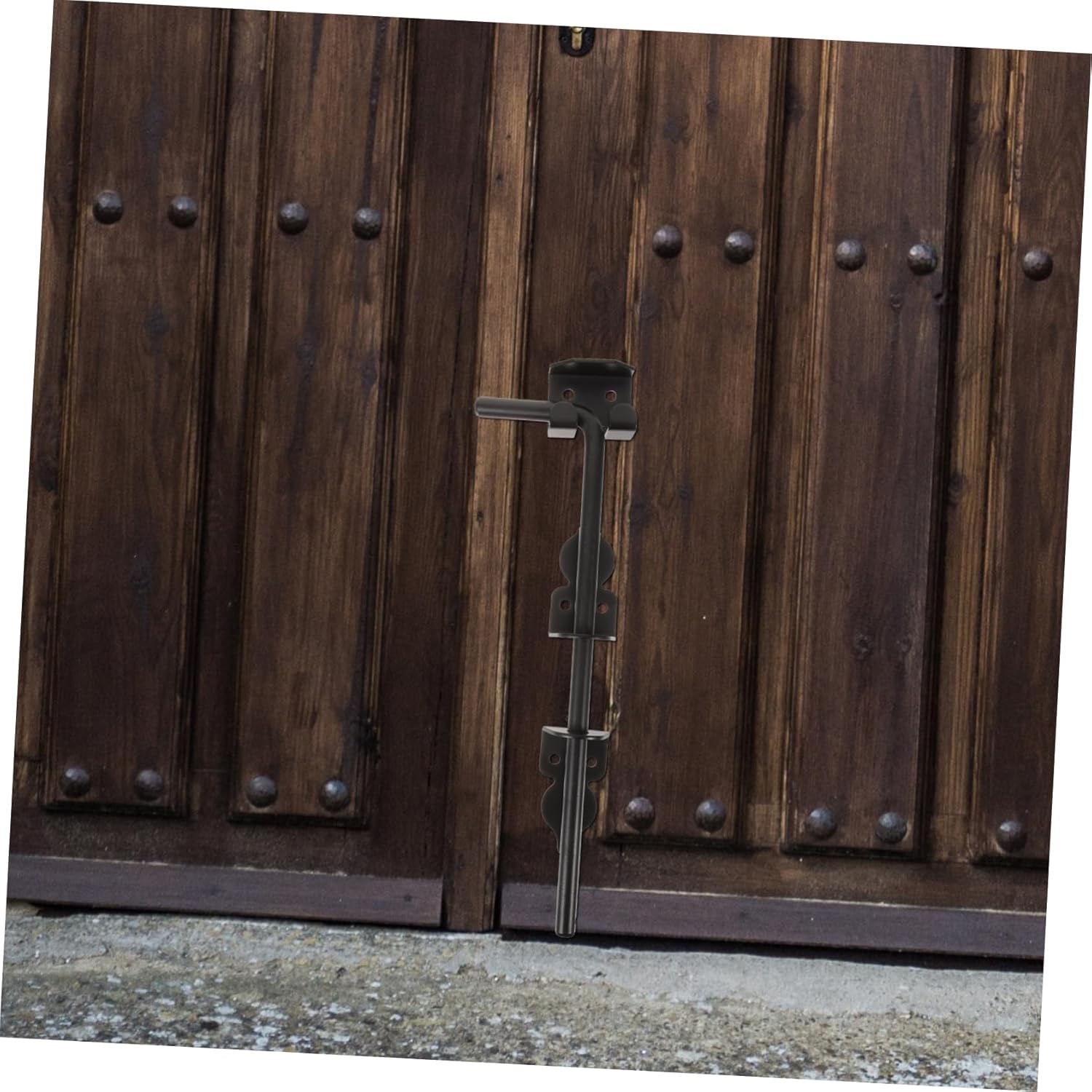 Fence Gate Drop Rod Ground Anchor Cane Bolt for Gates Barn Door Lock French Door Lock Hardware