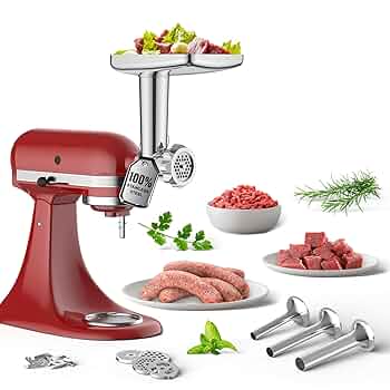 KitchenAid フードグラインダーアタッチメント付きミキサー Amazon | キッチンエイド スタンドミキサー用 ステンレス
