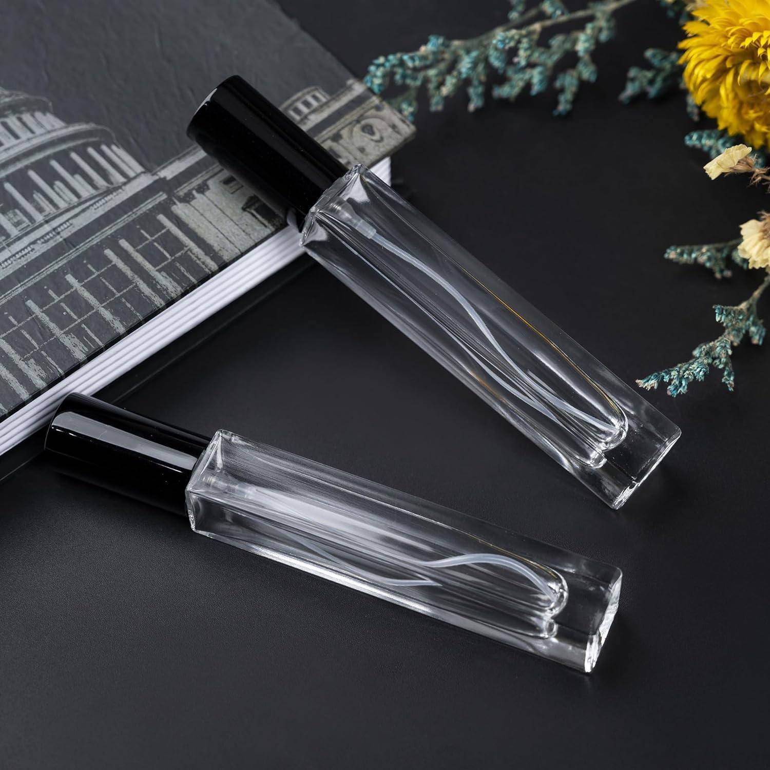 Mini Bottiglie di Profumo da Viaggio, Atomizzatore di Profumo 10 Pezzi 10ML Bottiglia di Profumo Testa di Spruzzo Elettrochimico Profumo Portatile Bottiglie Riutilizzabili Vuote Ricaricabili (Color :