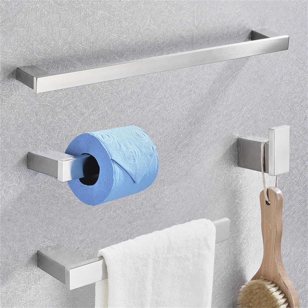 Türhaken Badezimmerhaken Badezimmer-Hardware-Set aus gebürstetem Nickel, Zubehör, Bademantelhaken, Handtuchhalter, Turm, Barregal, Seidenpapierhalter, Wandhalterung, einzelner Bademantelhaken, C(Color