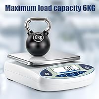 Vista 8 de Balanza analítica de laboratorio de 211.64 oz x 0.00 oz, báscula electrónica digital de alta precisión de 0.00 oz, báscula científica