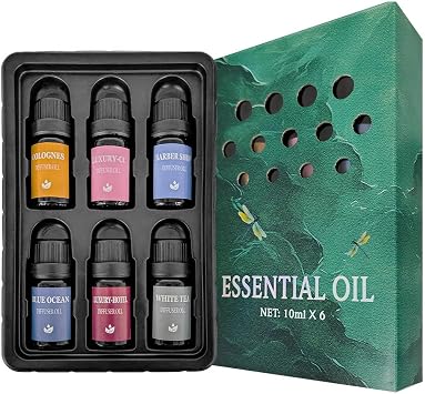 Essential Oil Refill Set for Aromatherapy Diffuser, Mix Scent Fragrance Oil