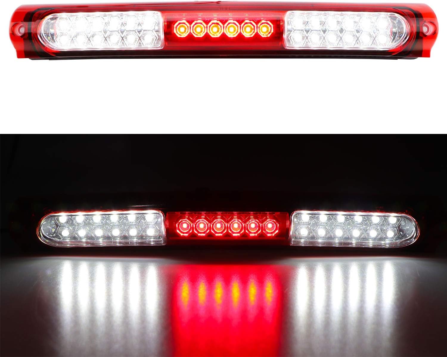for 1997-2003 Ford F150 / 2004 Heritage LED 3rd Third Brake High Mount Light Cargo Light Stop Lamp (Red)