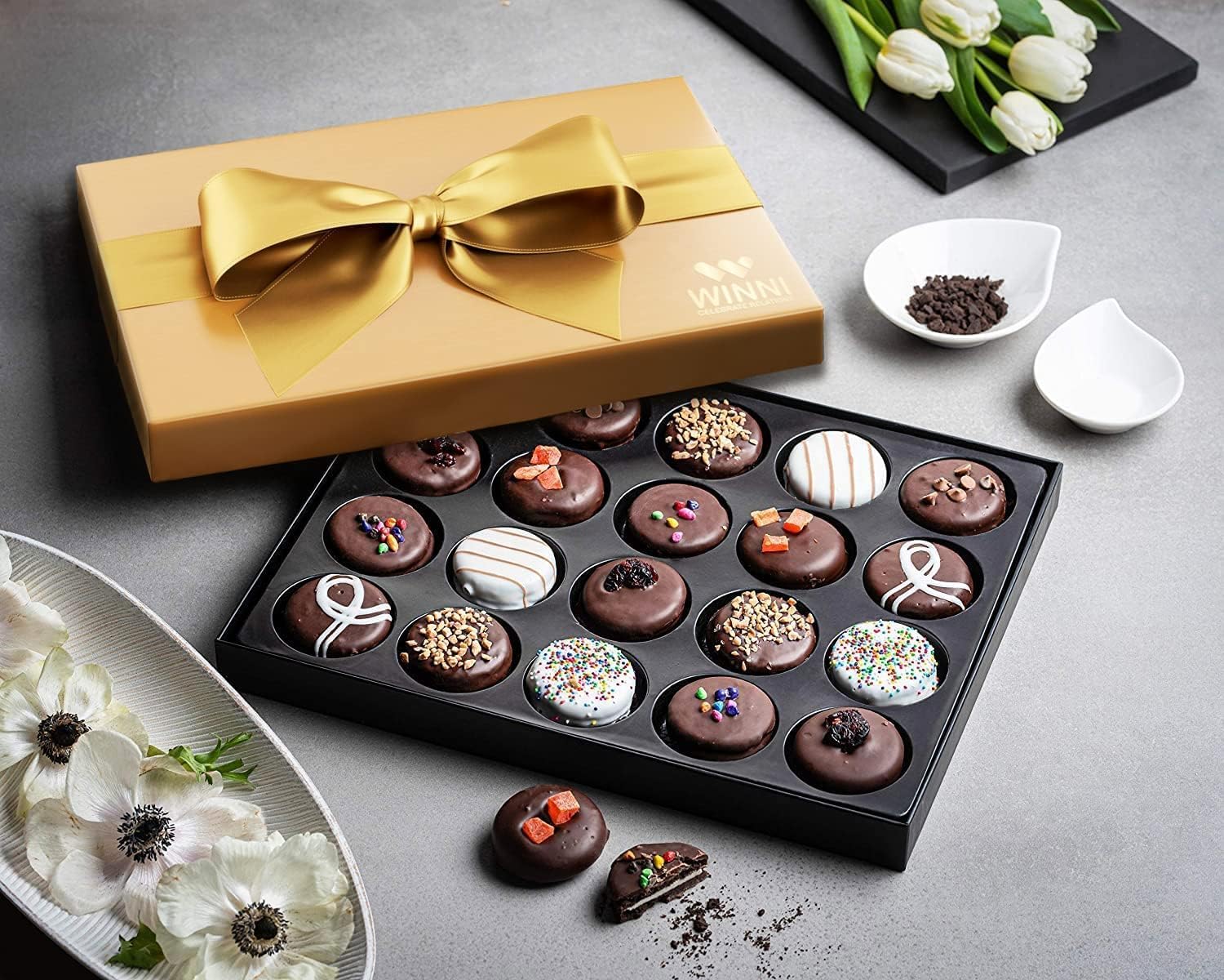 WINNI - 24 Pcs Premium Chocolate Gift Packs | Celebration Gifts | Belgian luxury Gift | Chocolate Hamper Bouquet & Basket Box | Handmade Celebration Chocolate pack | Happy Birthday Gift | Imported chocolates (B0DF563QLL) Amazon Price History, Amazon Price Tracker