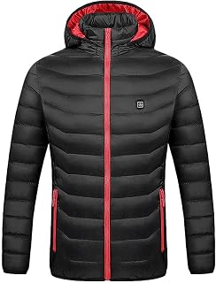 XIANGWEN Duck Down Vests Heated Cotton-Padded Jacket Usb Charging Heated Cold-Proof Jacket Electric Heated Cotton Jacket Winter Warm Heating Jackets Men Women Heated Jackets (Color : A, Size : L)
