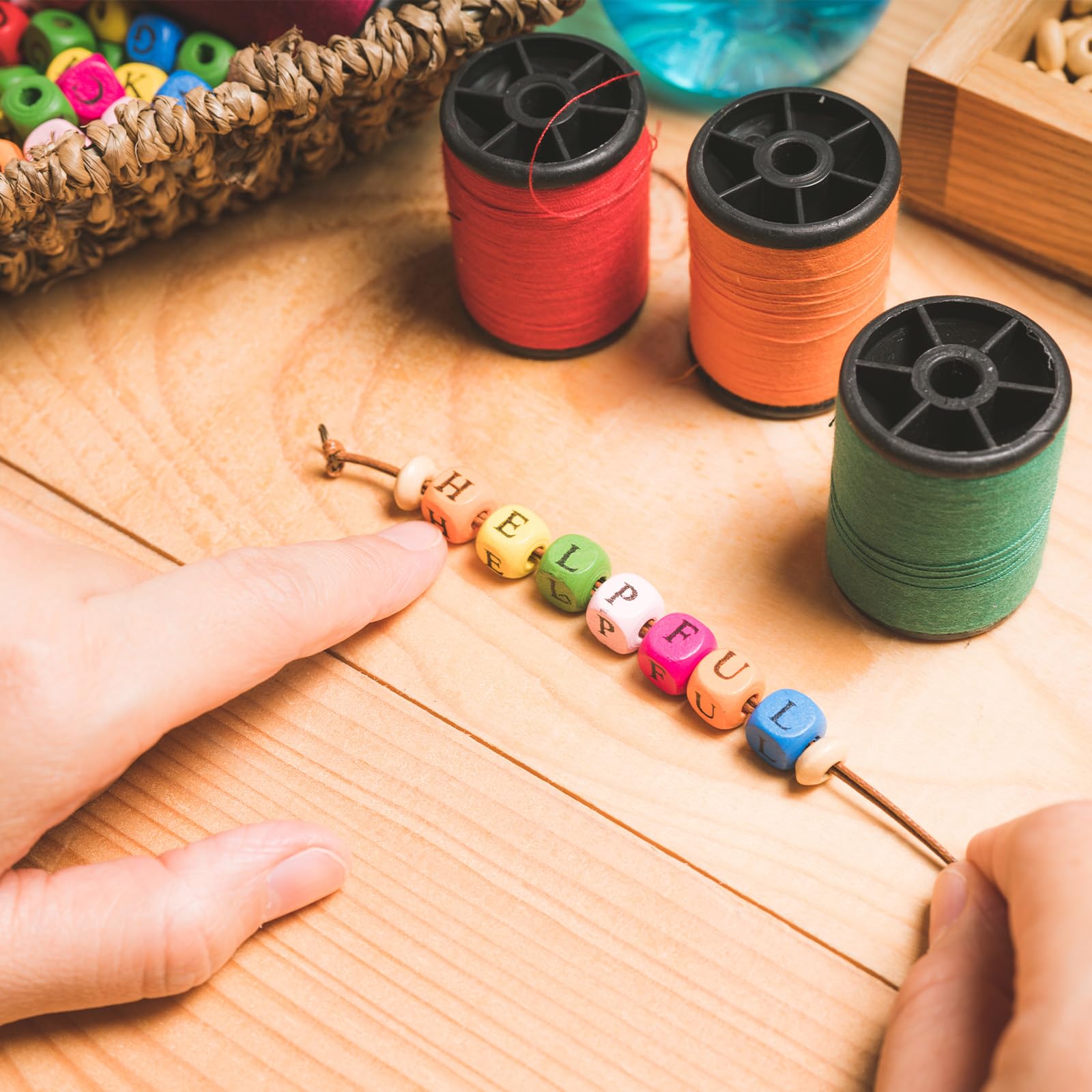 Amazon.co.jp: PATIKIL 15個 スクエアアルファベットシリコンビーズ 15 