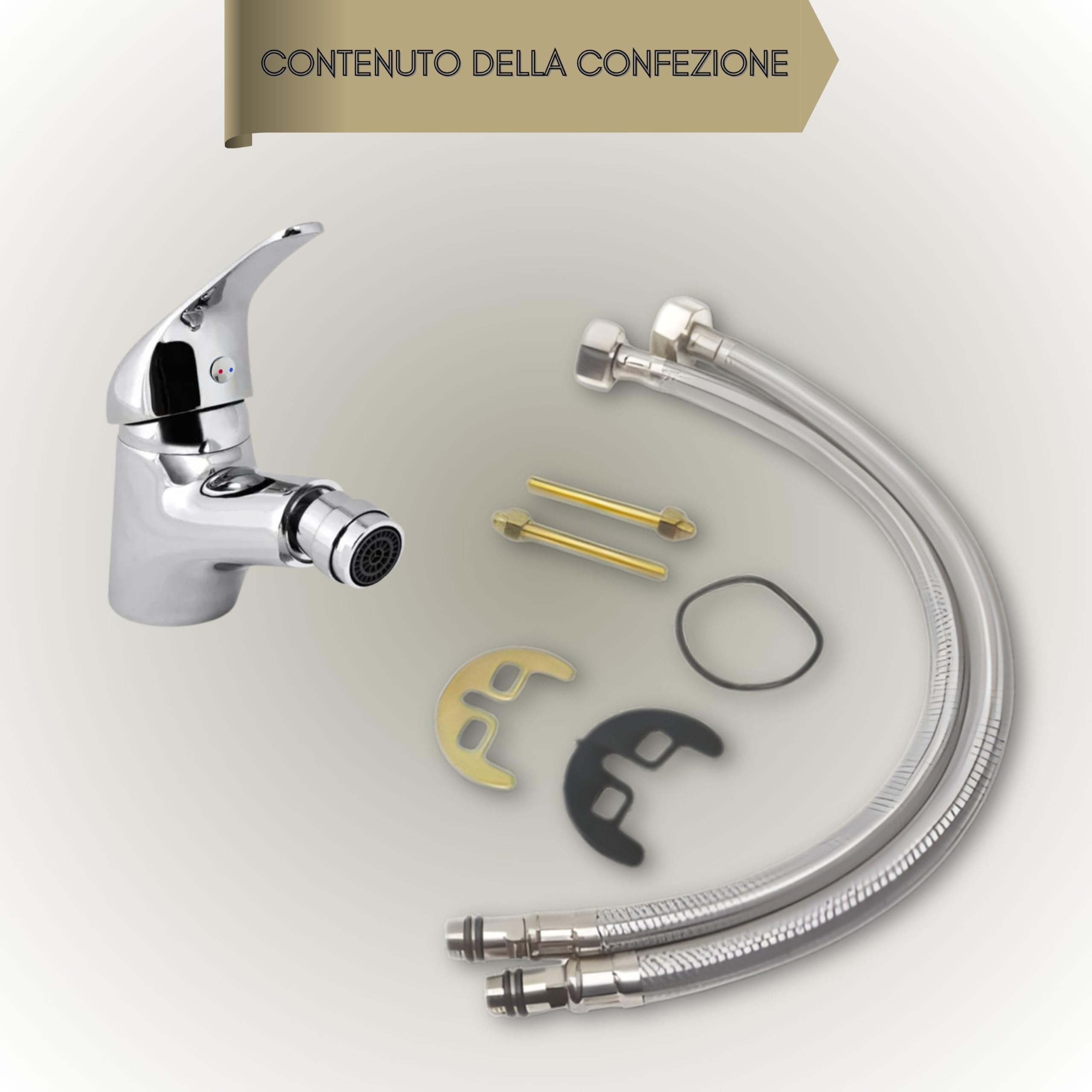 Yasta Rubinetto Bidet Miscelatore Argento con Testa Mobile Orientabile 360 Gradi per Lavabo Lavandino, Leva Monocomando