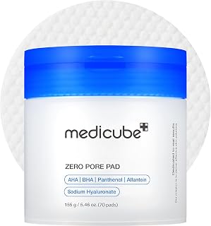Medicube Zero Pore Pads 2.0: Dual-Textured AHA BHA Toner Pads for Pore Refining, Exfoliation & Sebum Control | Korean Skincare 70 Pads