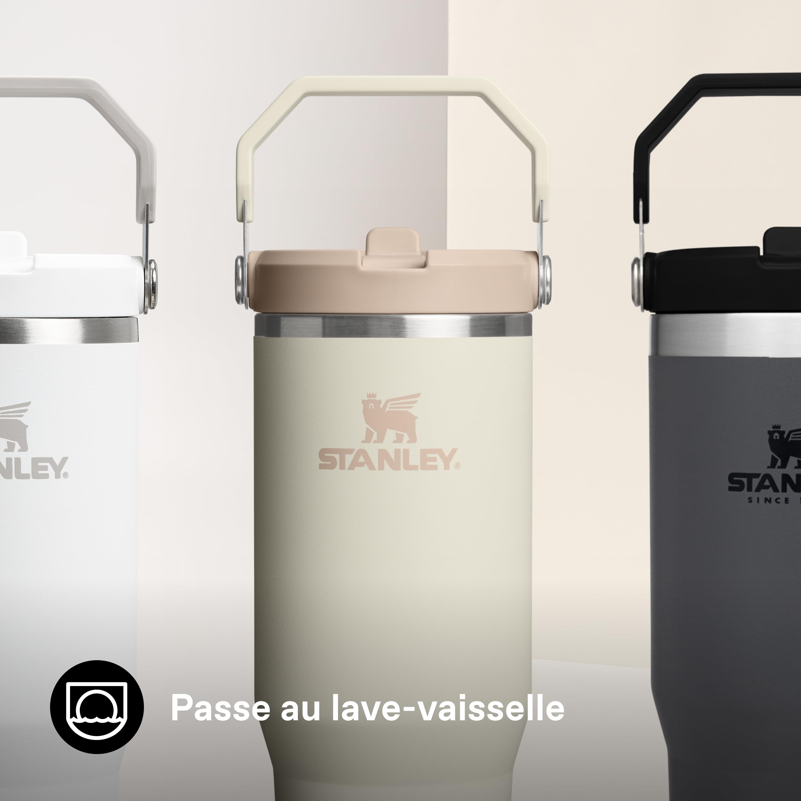 STANLEY 1913 Flip Straw Tumbler Gourde Avec Paille 0.89L - Cream