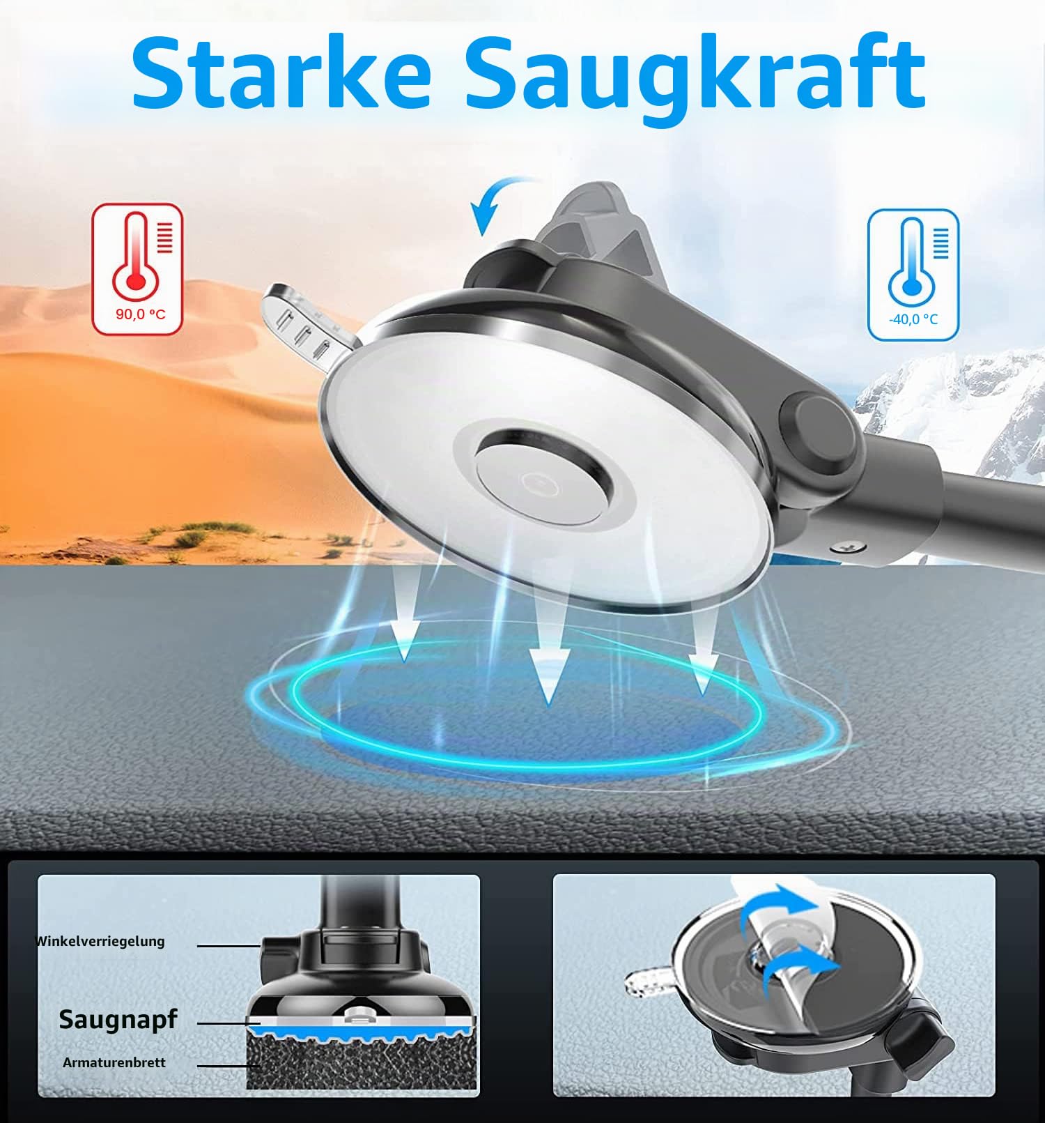 Windschutzscheibe Armaturenbrett Tablet Halterung mit Flexiblem Langem Arm