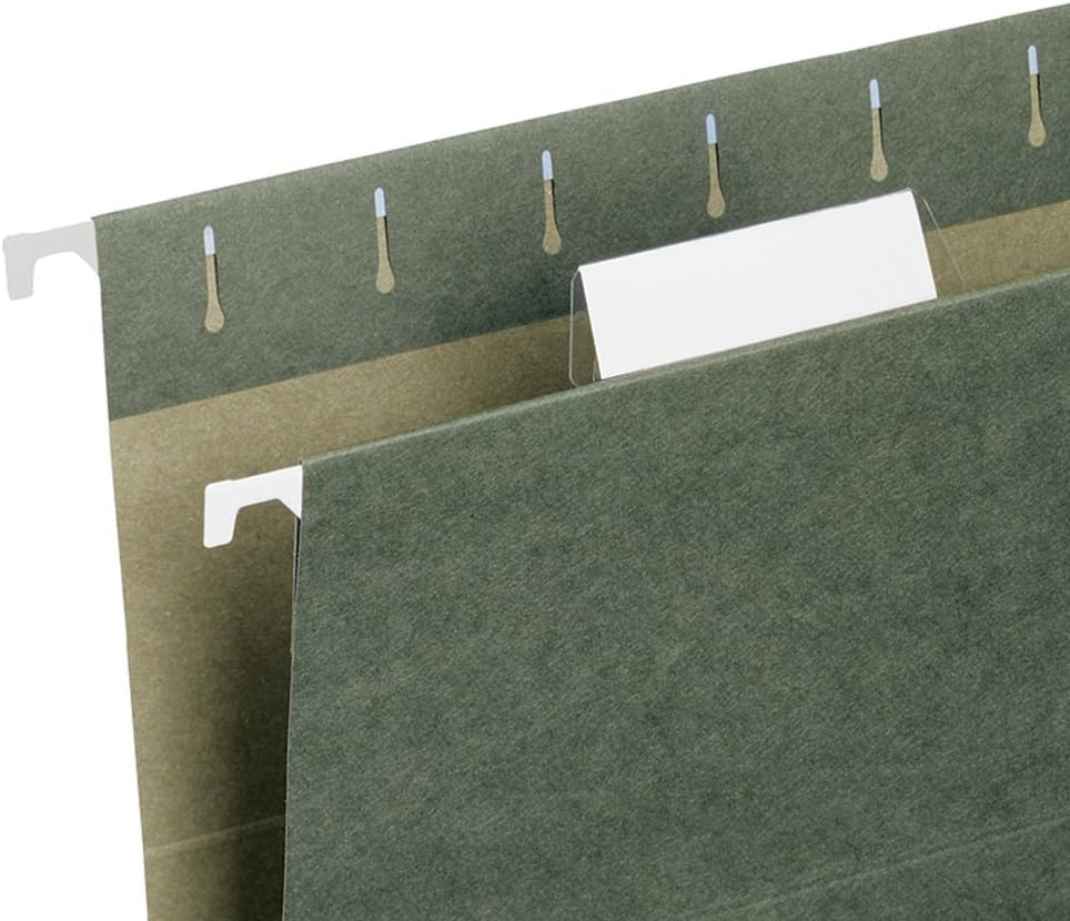 Smead Poly Tab 1/5 Cut Tab, Clear, 25 Per Pack (64600)