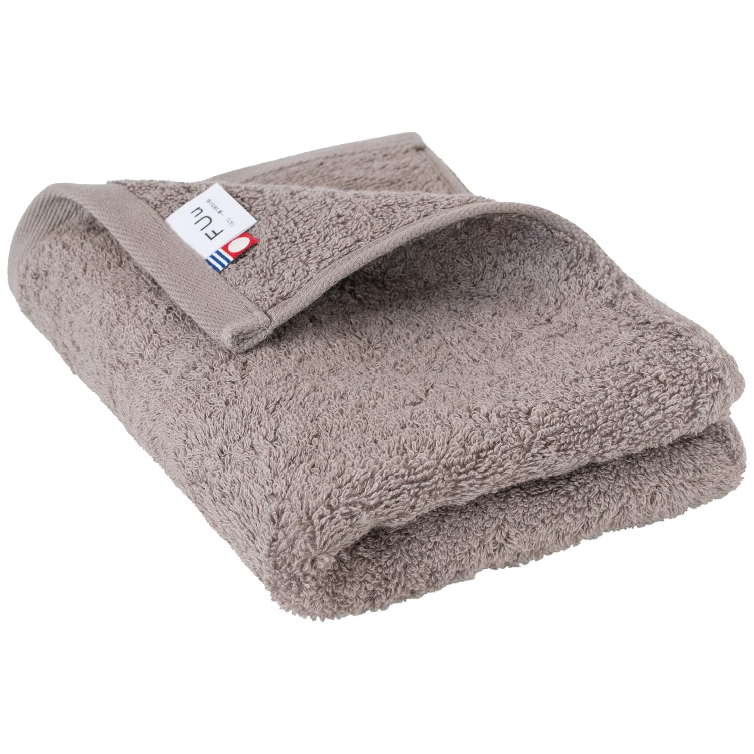 Bloom Imabari Towel, Certified FUu Face Towel, 100% Cotton, Soft, Fluffy, Fluffy, Made in Japan, Single Item (Ash Brown) : Home & Kitchen