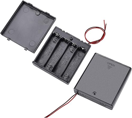 Miniatura 6 de abcGoodefg Paquete de 4 cajas de 4 x 1,5 V AA con interruptor de encendidoapagado y cubierta de cable de cables