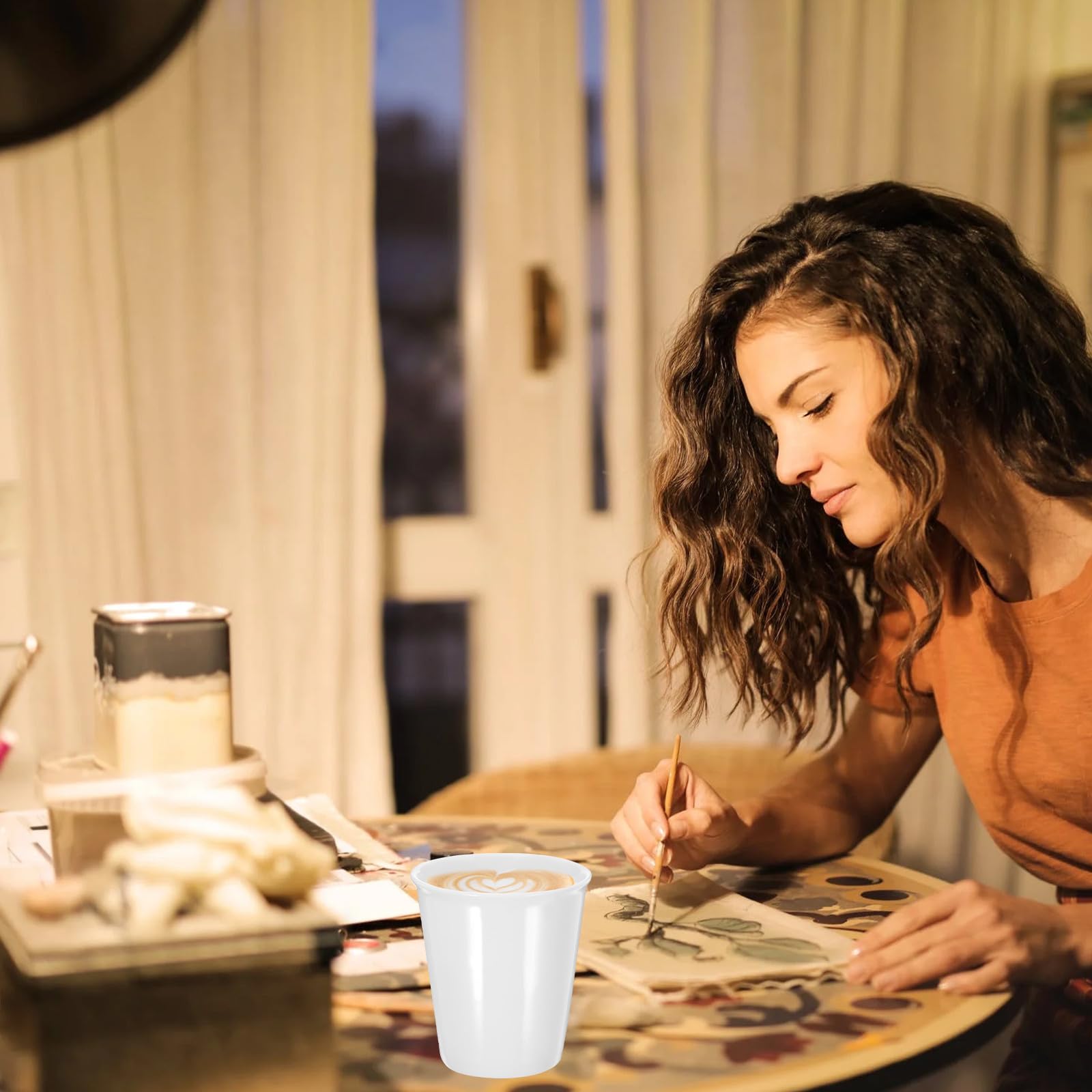 10pezzi Tazza Ceramica Tazza da Tè per Caffè Uso Domestico e Ufficio Tazze in Ceramica Stile Filtro Carta