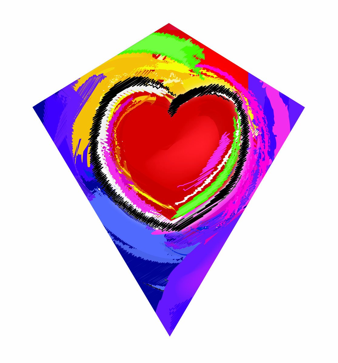 MicroDiamond Poly Kite: Heart