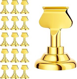 Urban Deco 16 Pieces Table Card Holder Place Card Holders 1.7 inches Gold Steel Card Holders for Photos, Food Signs, Memo Notes, Weddings, Restaurants, Birthdays. (Gold)